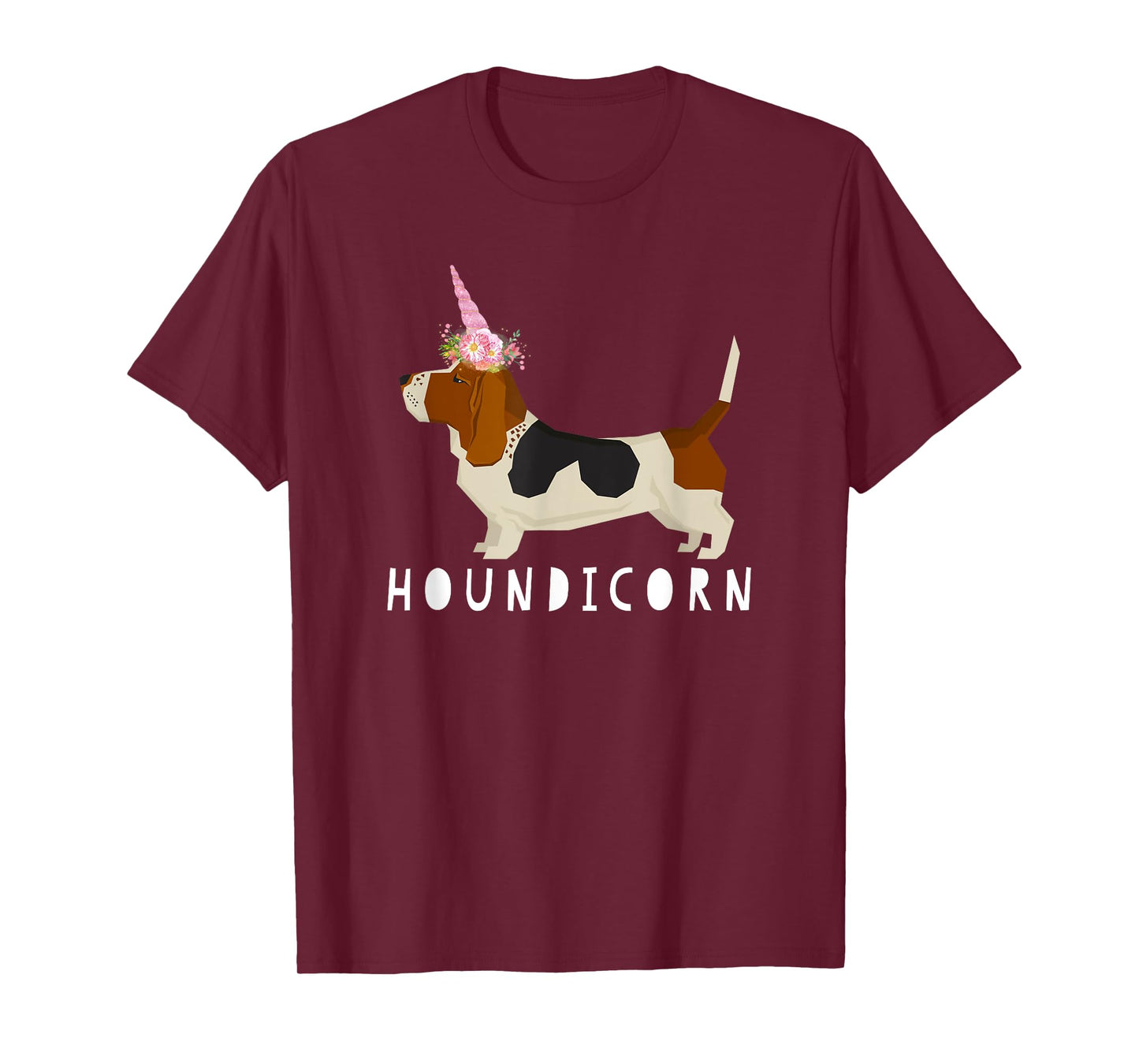 Houndicorn! Funny Basset Hound Unicorn Dog Love T Shirt T-Shirt for Men Women Girls Kids