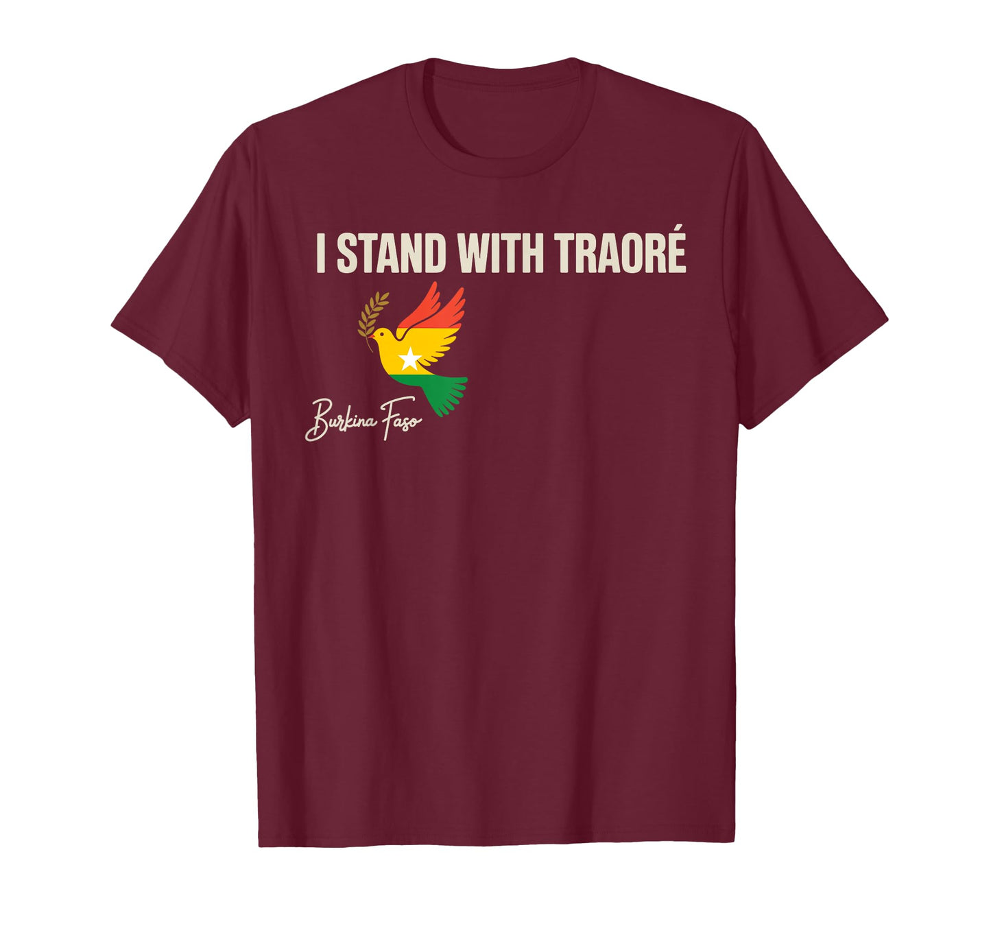 I Stand With Burkina Faso-Ibrahim Traoré Retro Bird T-Shirt