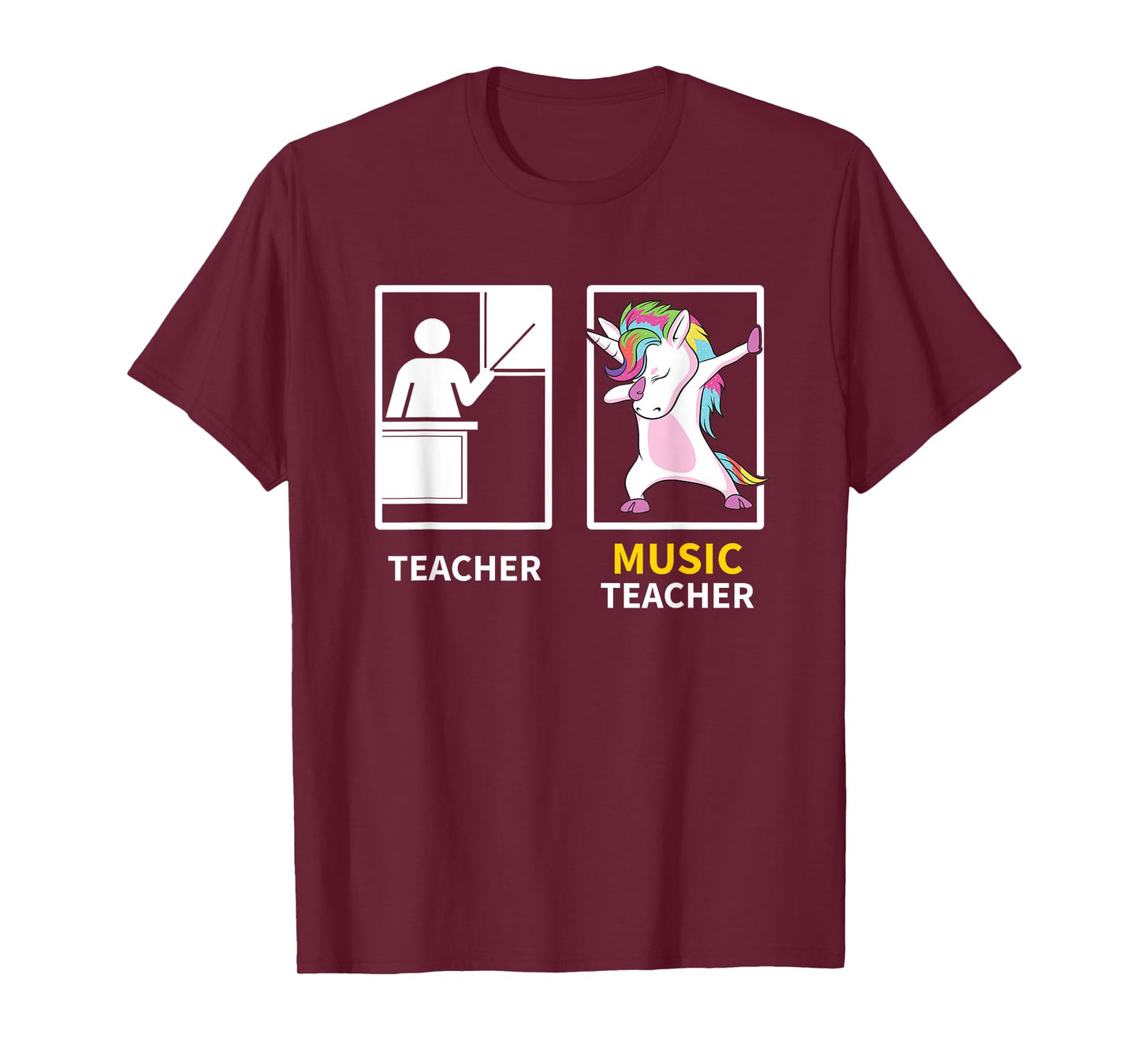 Dabbing Unicorn Music Teacher Gift T-Shirt for Men Women Girls Kids