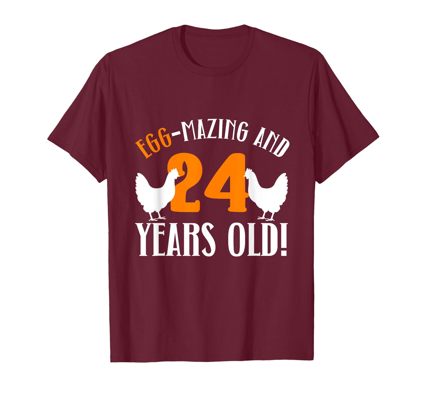 24th Birthday 24 Years Old Chicken Farmer Chicken Lover T-Shirt