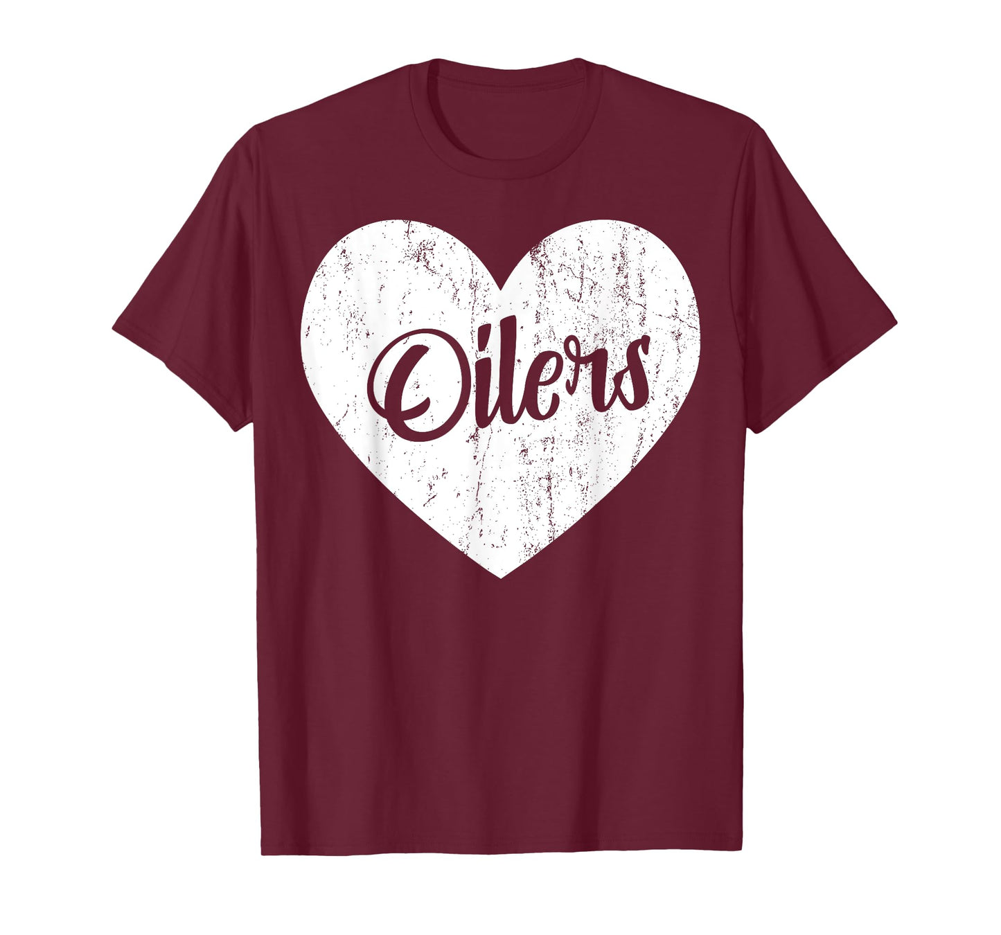 Oilers School Sports Fan Team Spirit Mascot Heart Gift T-Shirt