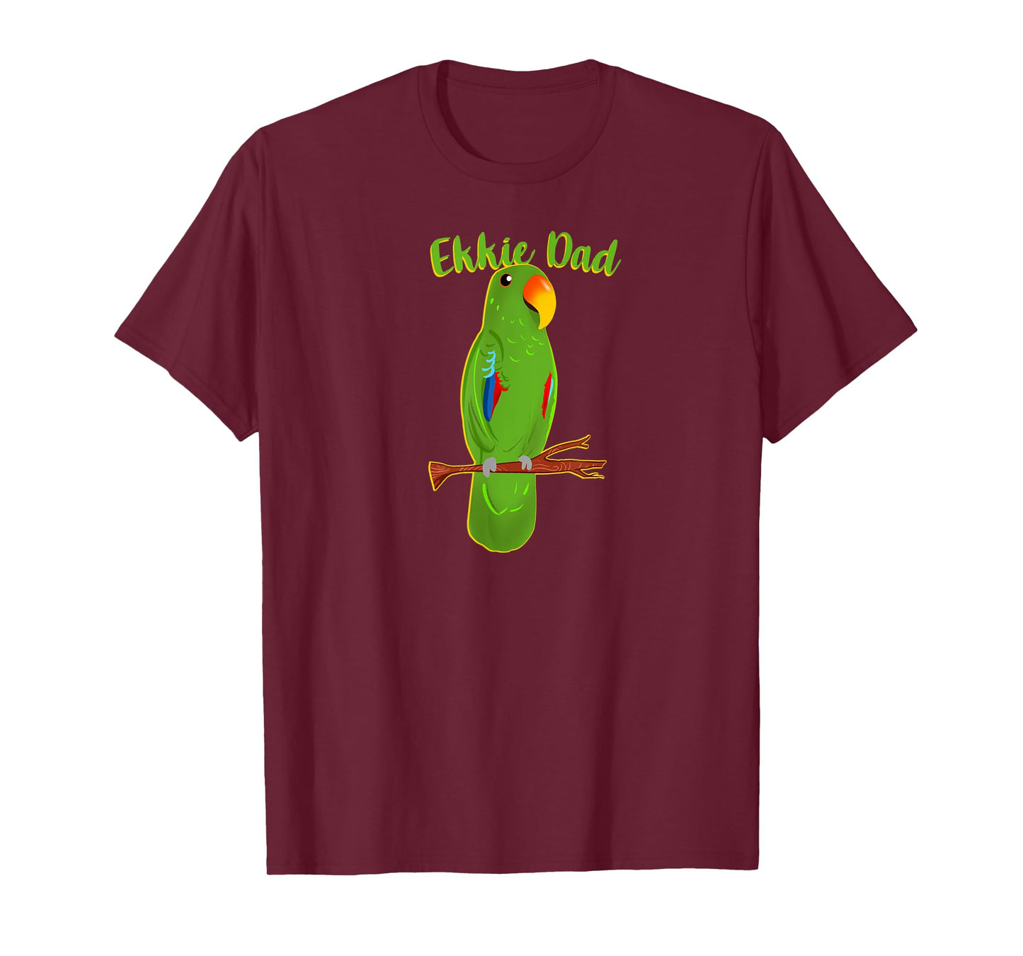Ekkie Dad Eclectus Parrot Adorable Bird Cute Drawing T-Shirt