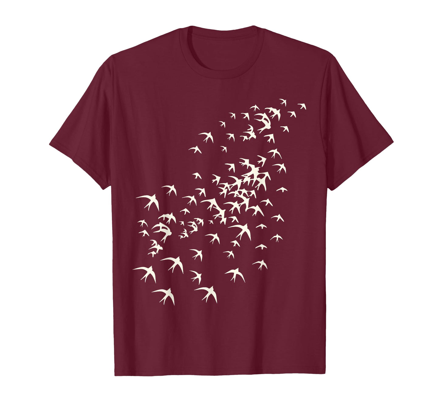 Flock of Birds Flying - Nature and Bird Lovers Graphic Print T-Shirt