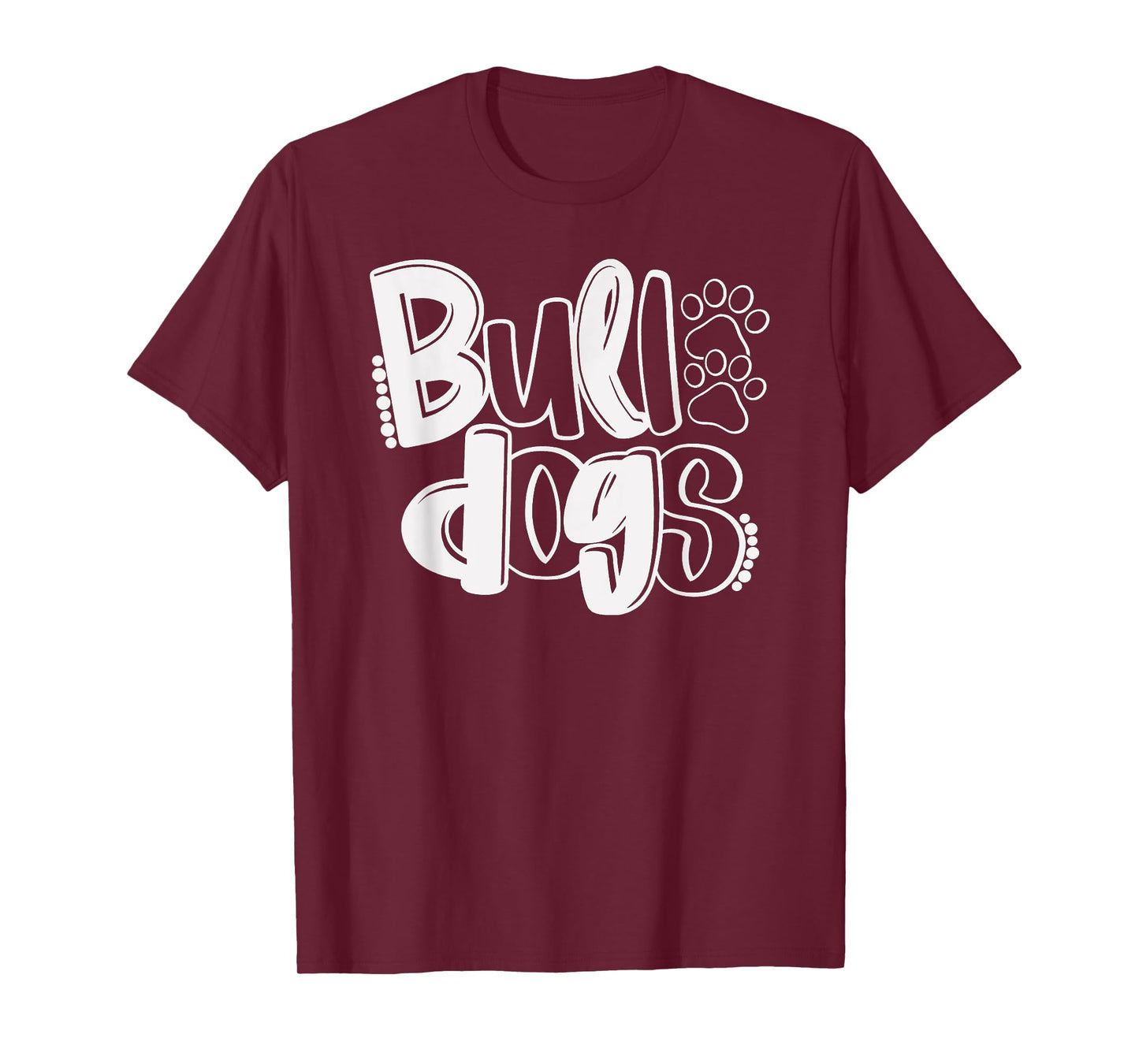 Funny Bulldog School Spirit Team Go Dawgs Back To School T-Shirt