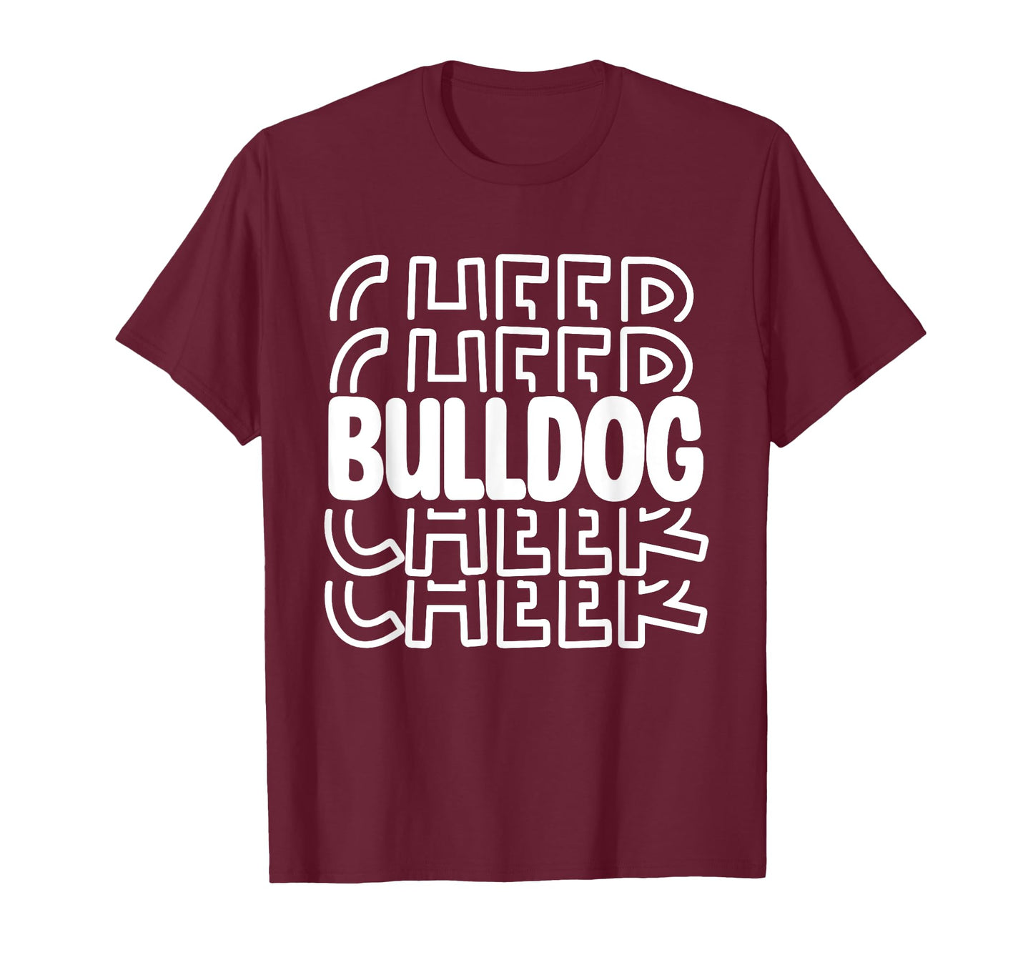 Bulldog Cheer High School Sports Team Mascot Football Cheer Men Women T-Shirt