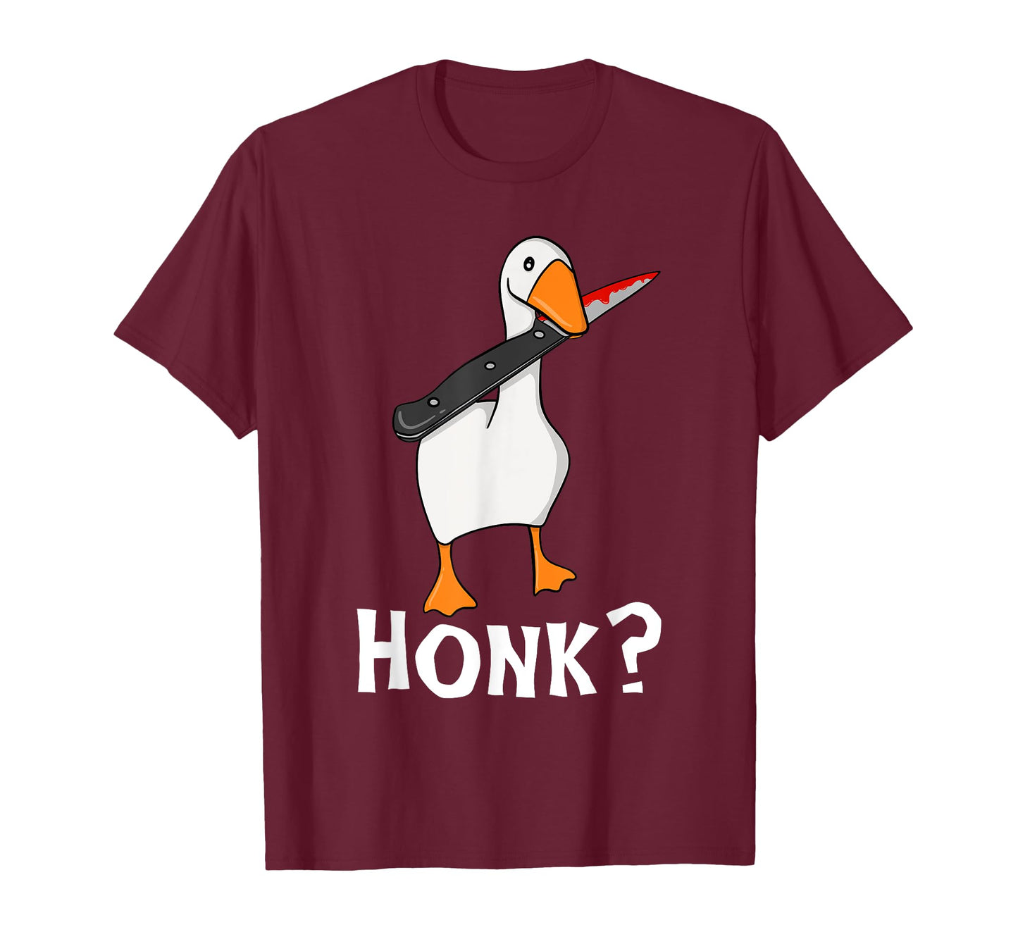 Odd Love Halloween Murderous Goose With Knife True Crime T-Shirt