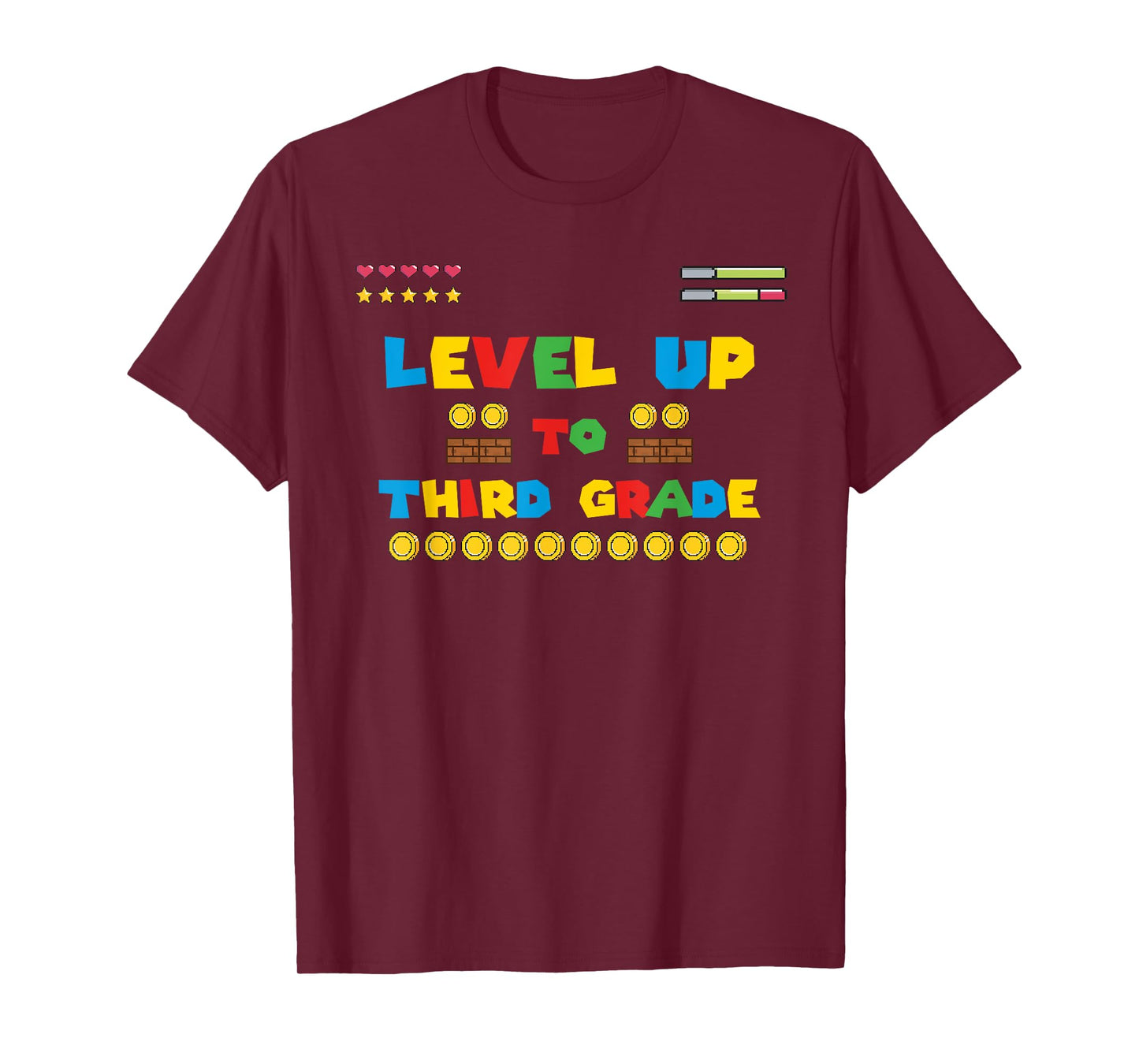 Level Up To Third Grade 3rd Kiddo Game Gaming Back to School T-Shirt