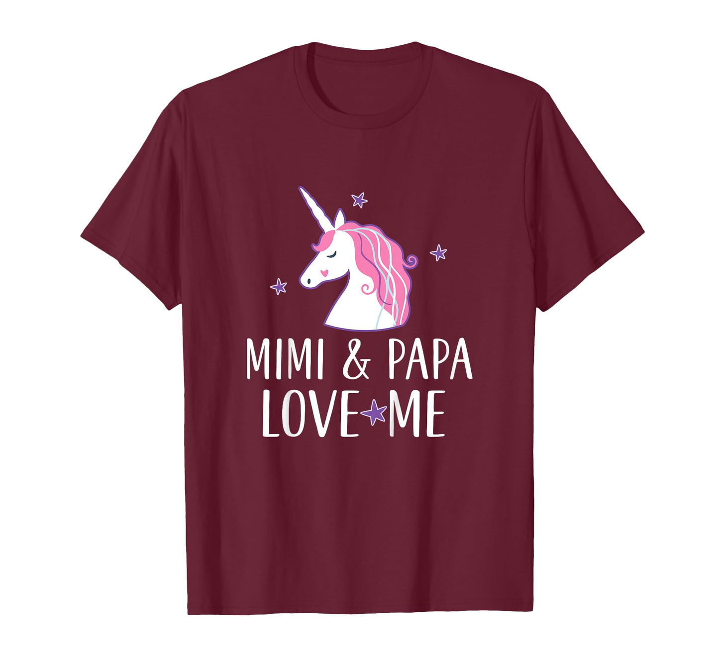 Kids Mimi and Papa Love Me Granddaughter Unicorn T-Shirt