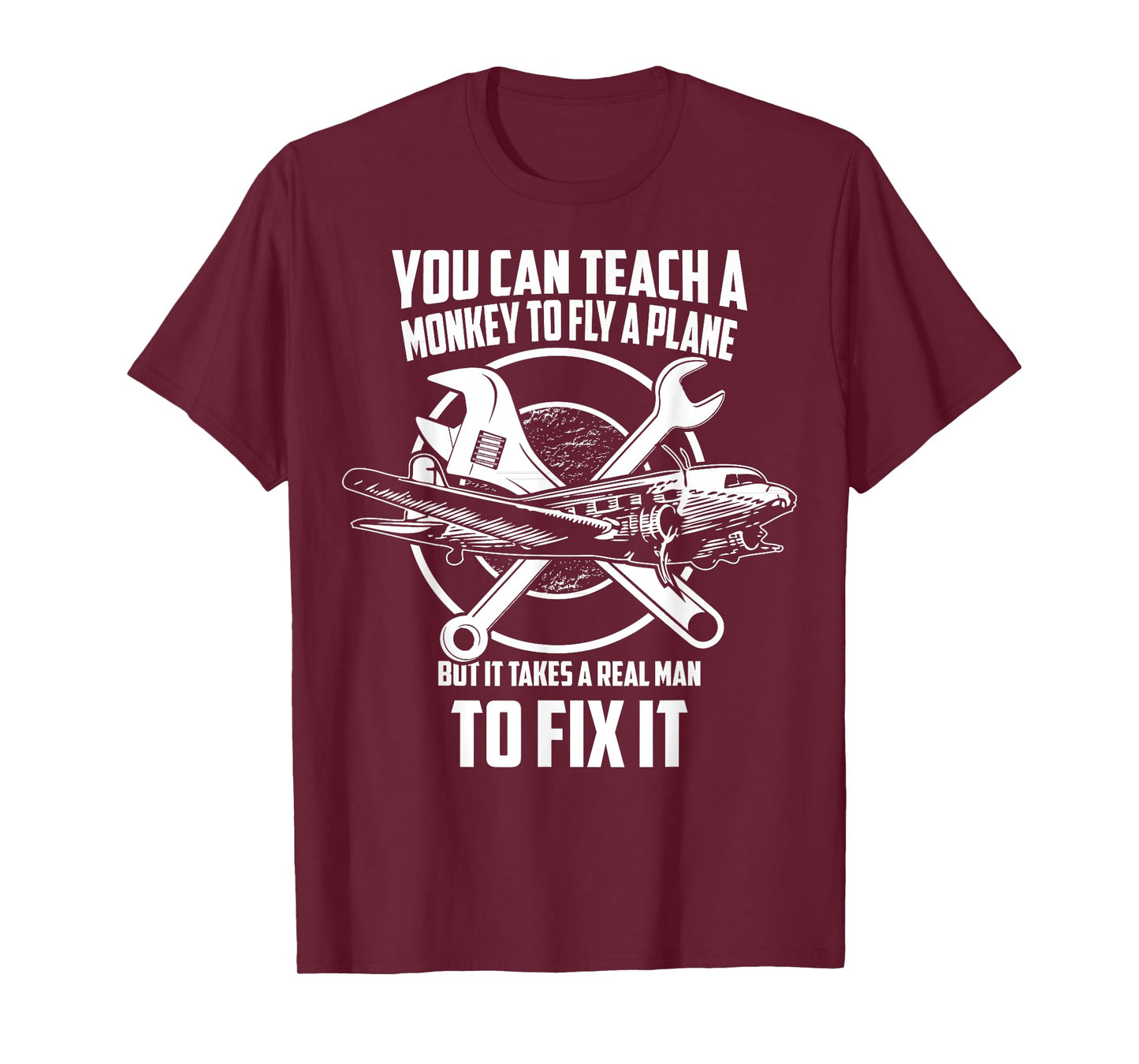 Airplane Mechanic T-Shirt - Real man fix plane T-Shirt