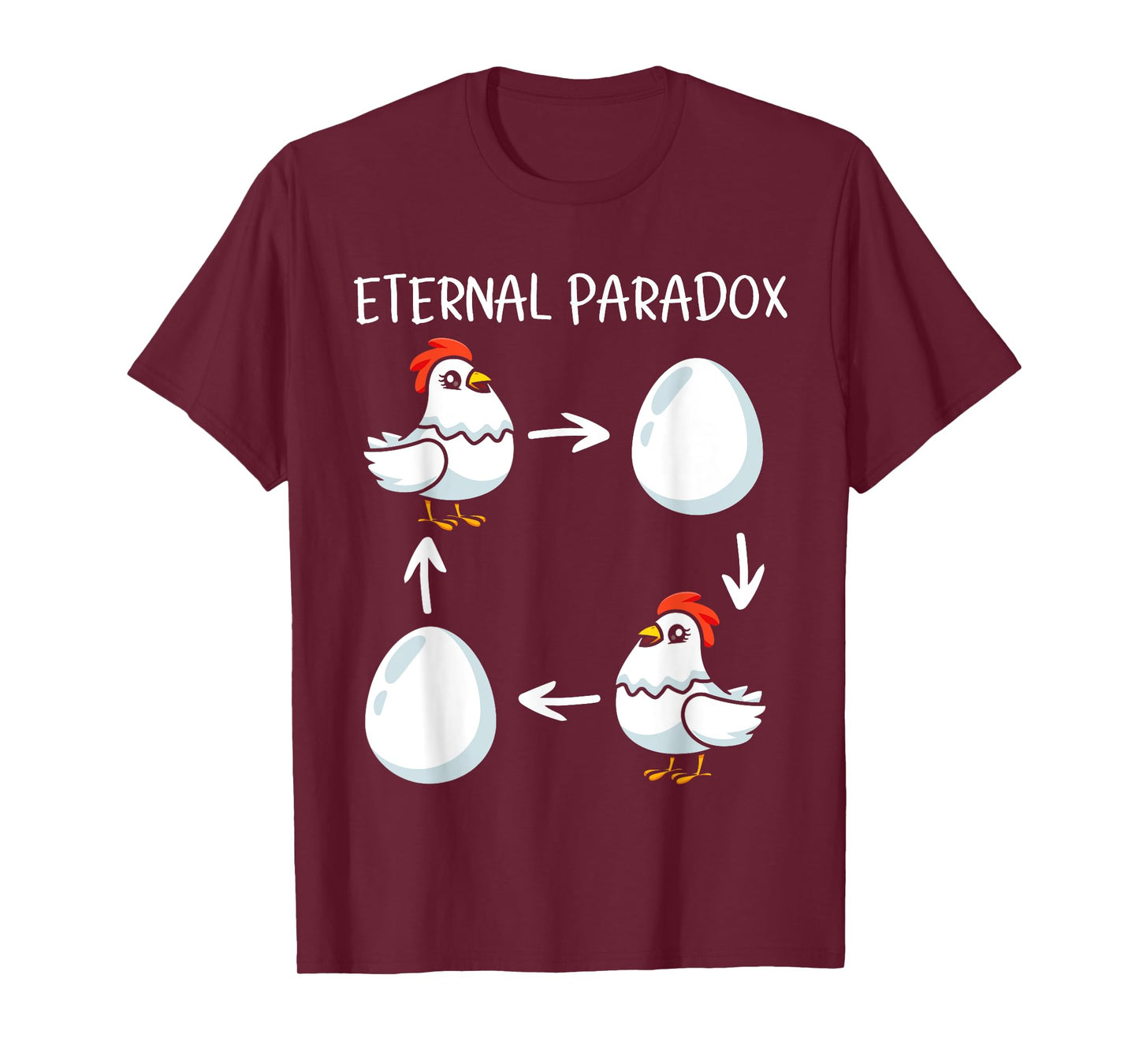Eternal Paradox Chicken or Egg Which Came First Funny T-Shirt