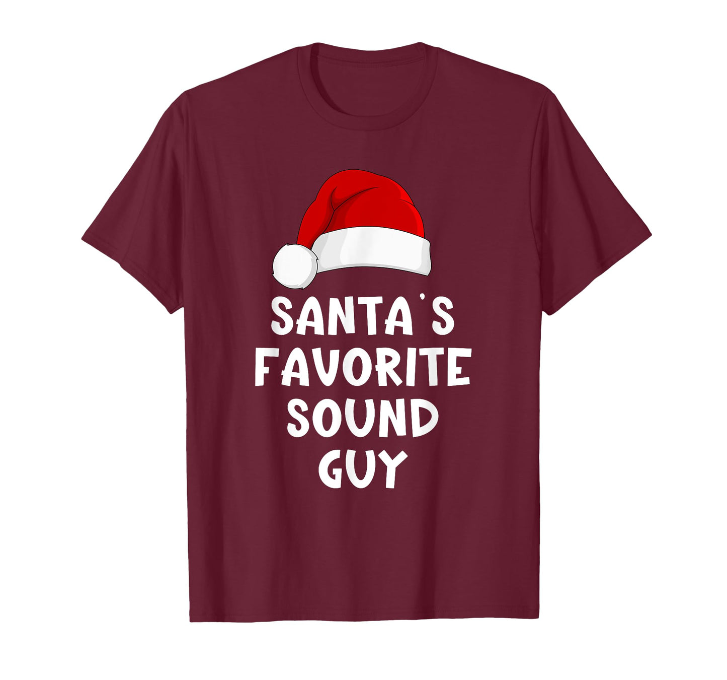 Christmas Santa's Favorite Sound Guy Audio Tech Engineer T-Shirt