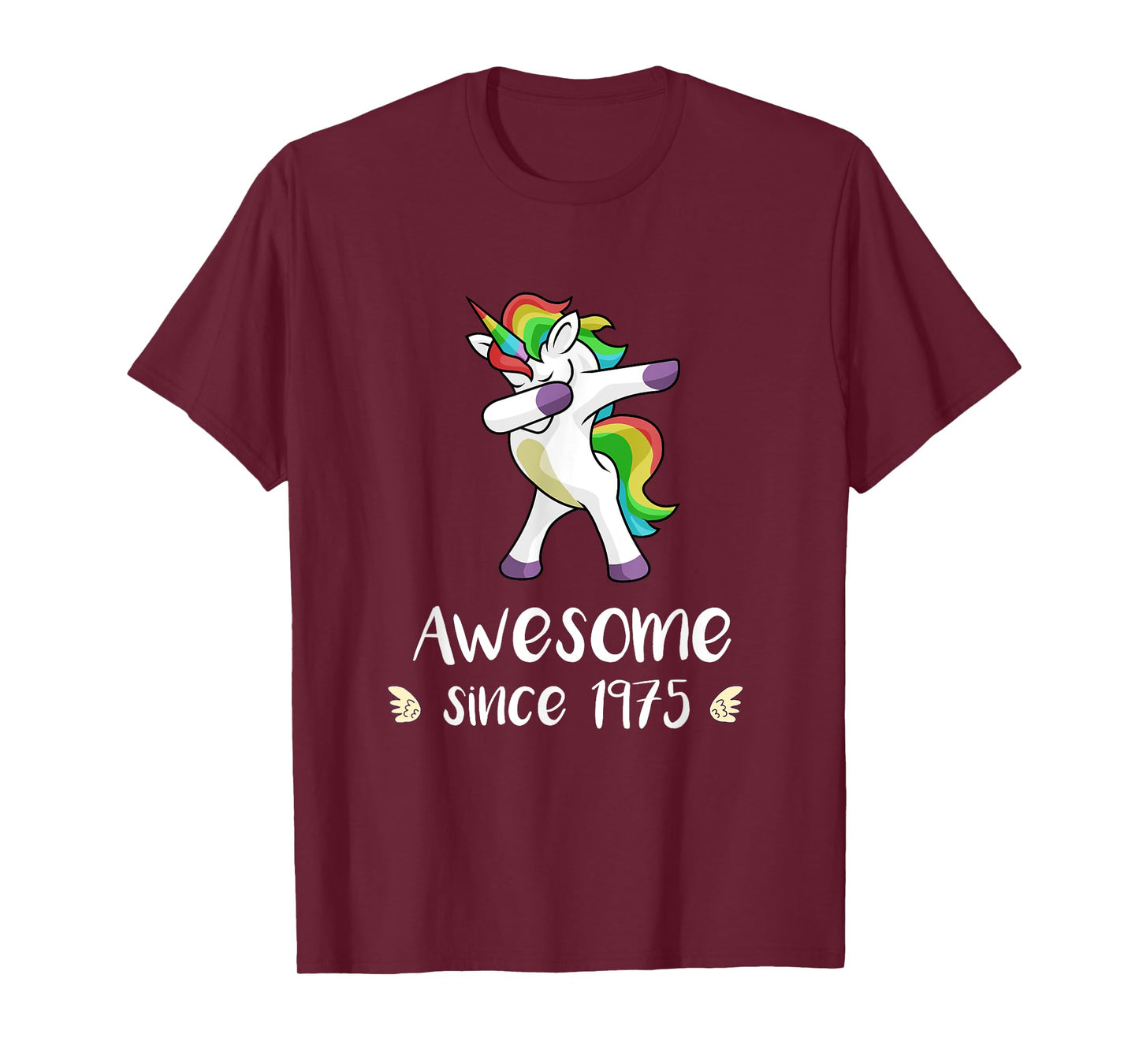 Awesome Since 1975 T-Shirt Cute Unicorn 43rd Birthday Gift T-Shirt