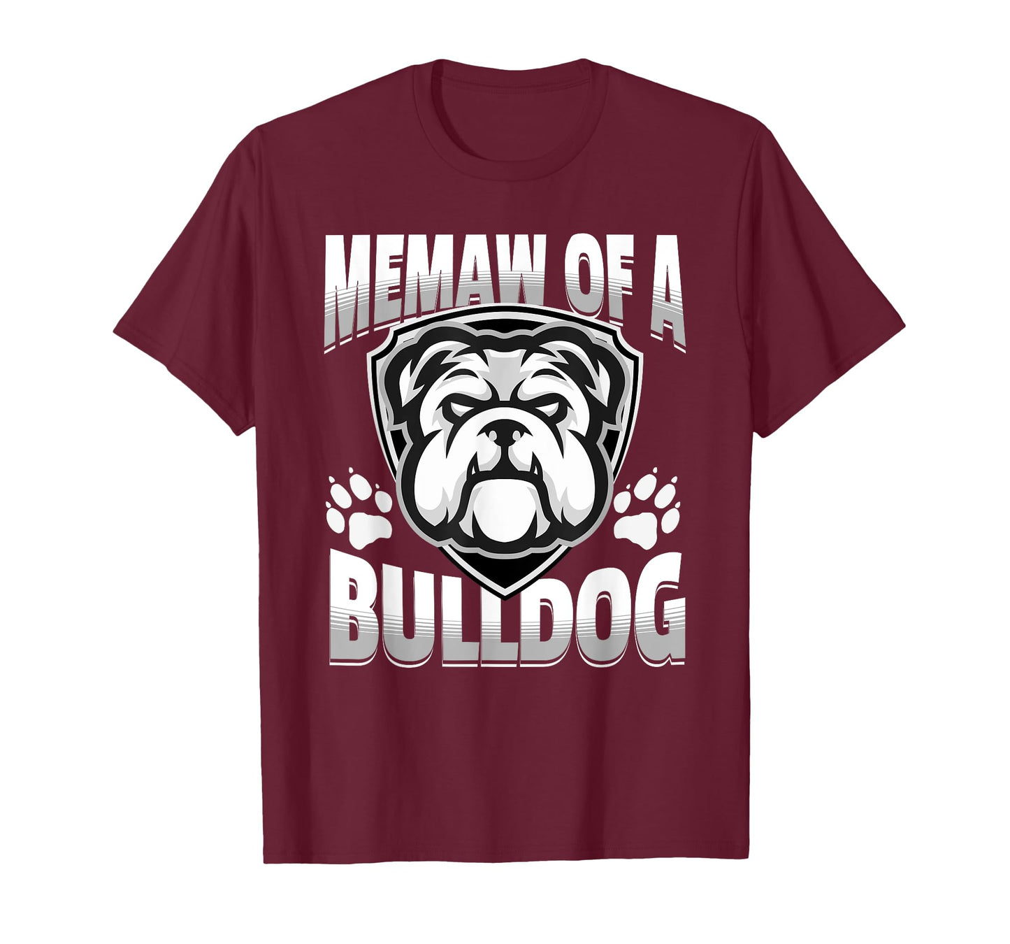 Memaw of a Bulldog Game Mascot Day - Matching Team Color T-Shirt for Men Women Kids