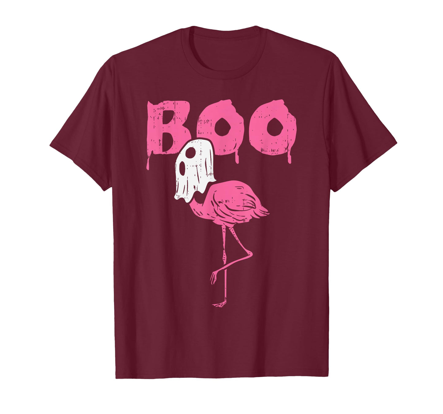 Boo Flamingo Ghost Fun Halloween Animal Bird Men Women Gift T-Shirt