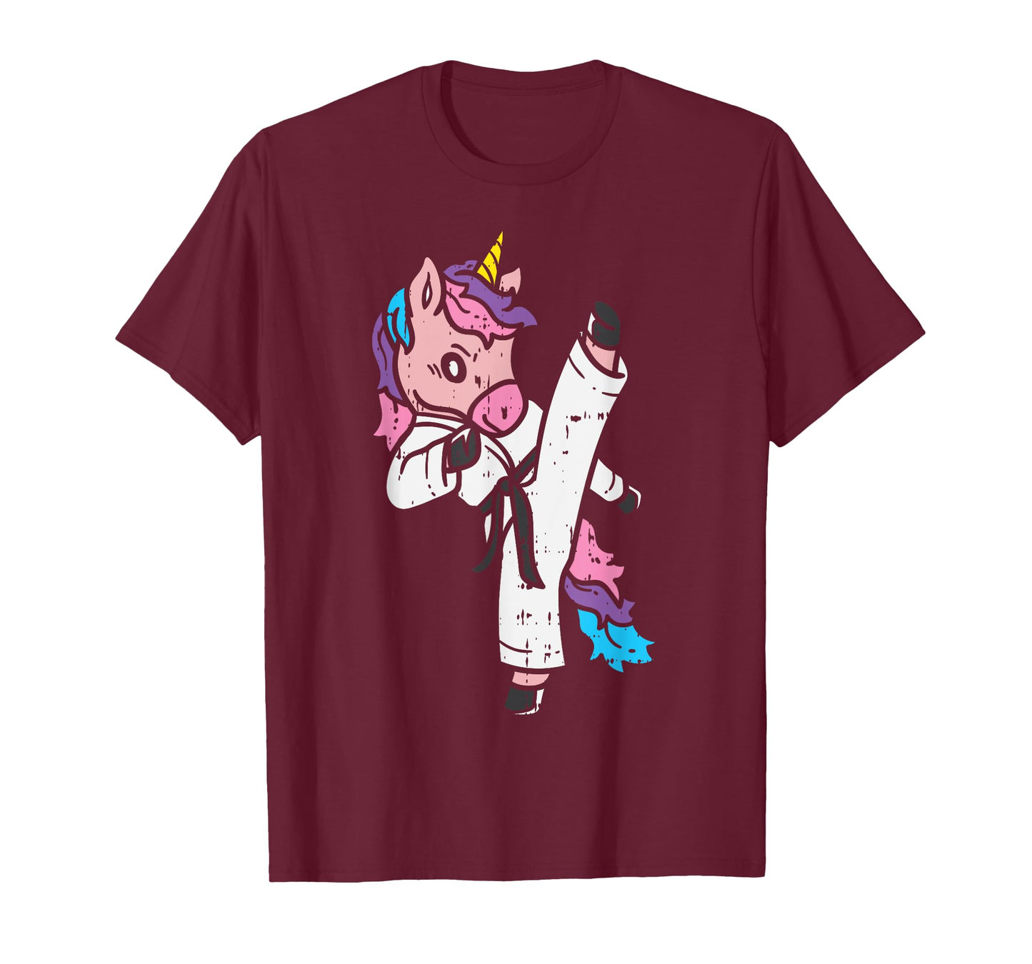Kicking Unicorn Martial Art Cute Karate Taekwondo Girls Gift T-Shirt