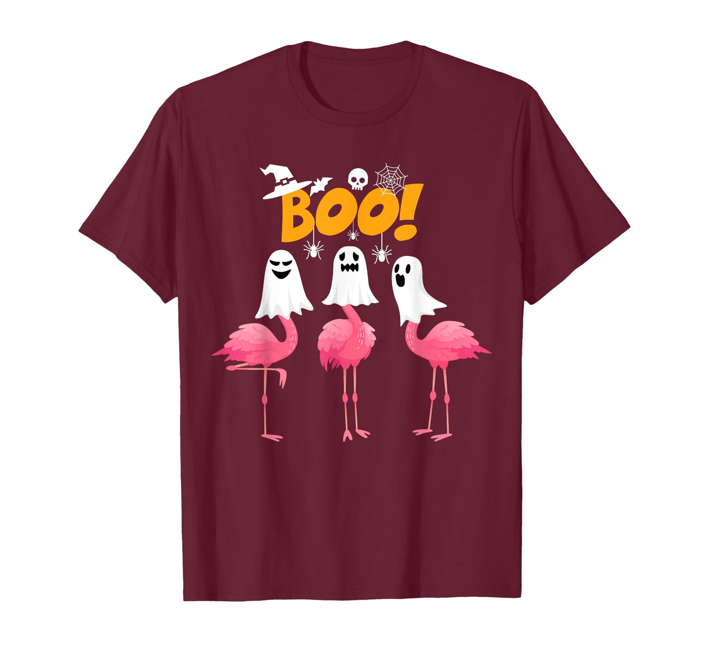 Funny Flamingo Boo - Flamingo Lover Spooky Ghost Halloween T-Shirt