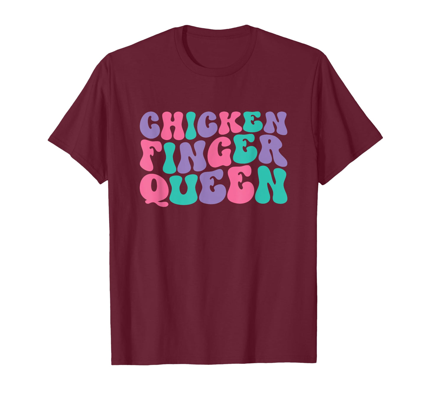 Chicken Finger Queen Womens Chicken Fingers Retro Vintage T-Shirt