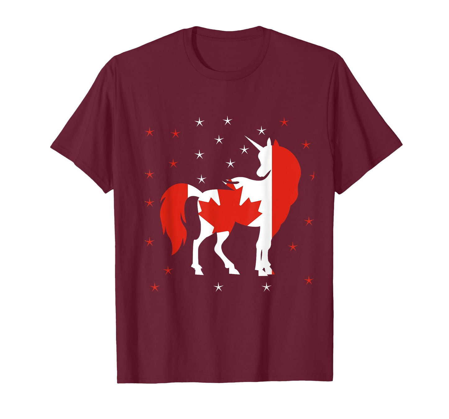 Unicorn Canada Flag Canadian T-Shirt
