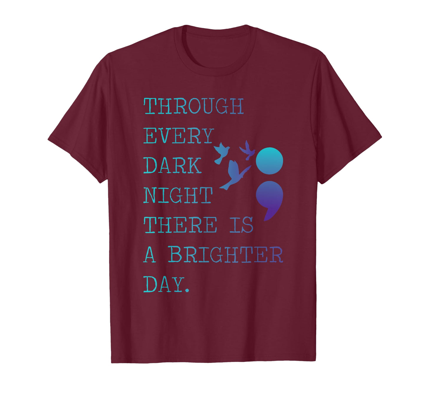 Semicolon Love Birds for a Prevention Awareness T-Shirt