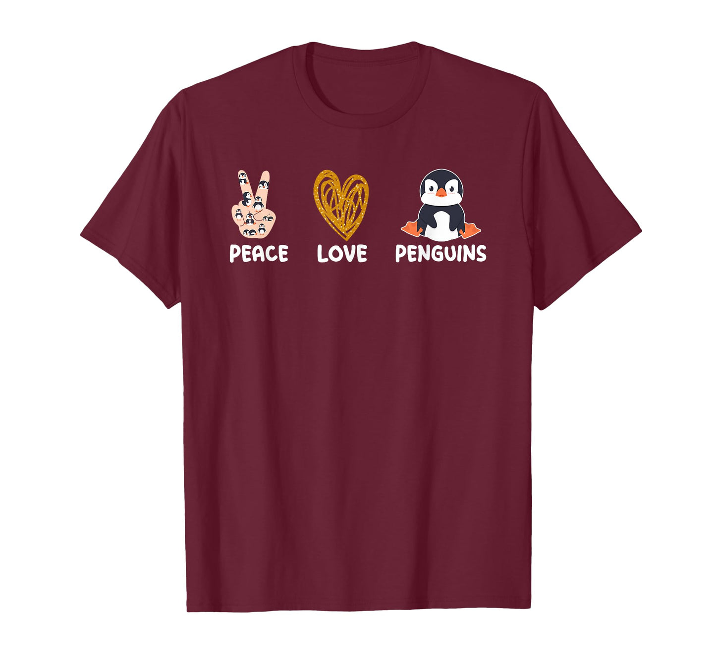 Funny Penguin Peace Love Penguins Kids T-Shirt