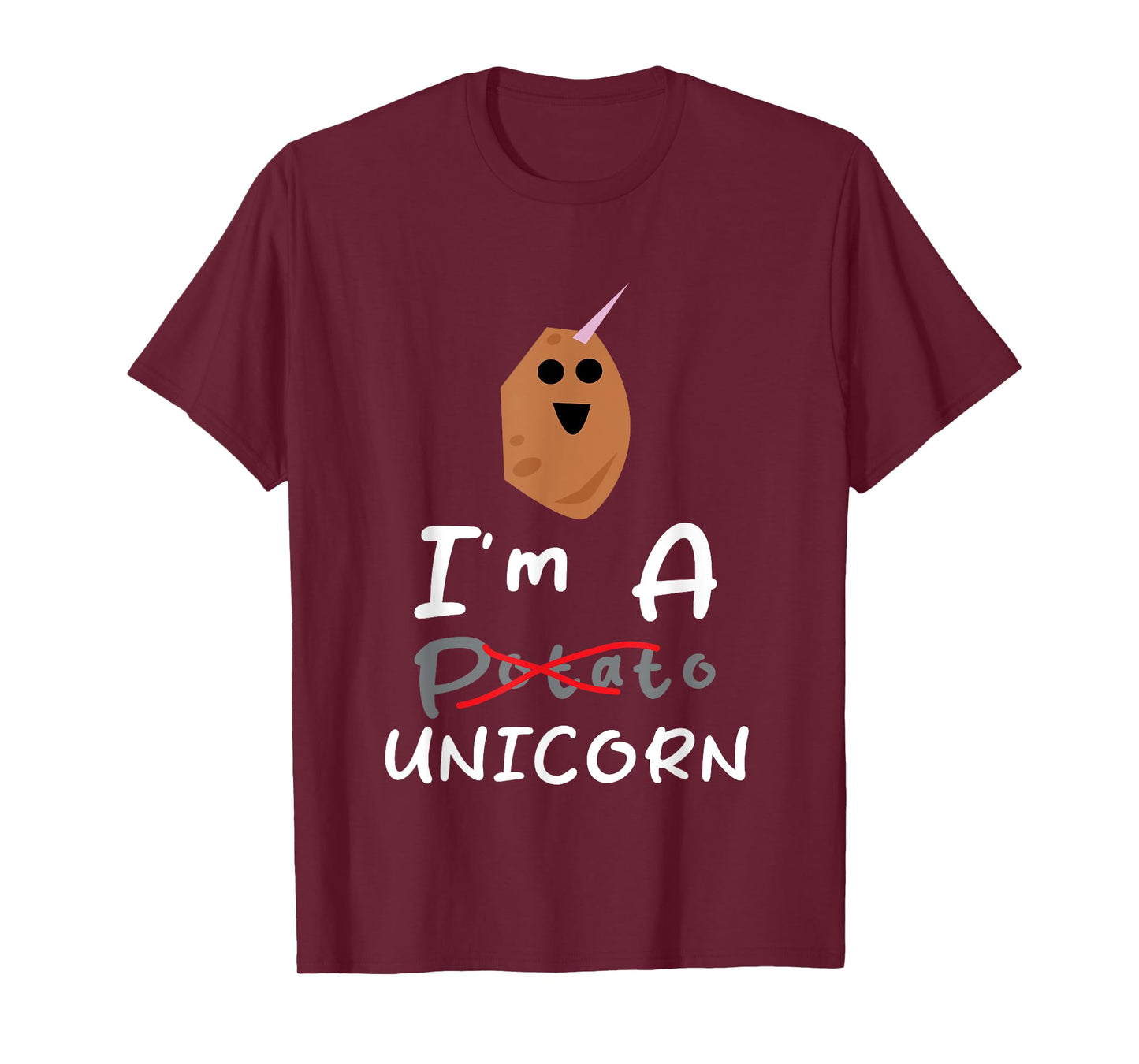 Funny Potato I'm A Potato Unicorn Funny Potato Unicorn Memes T-Shirt