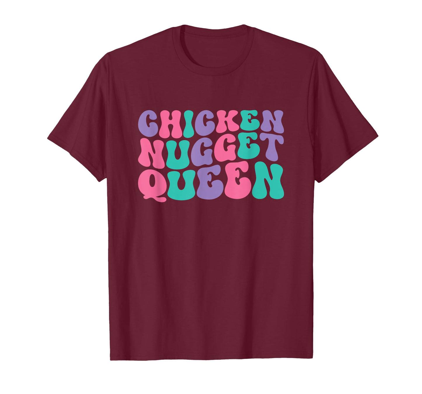 Chicken Nugget Queen Womens Chicken Nuggets Retro Vintage T-Shirt