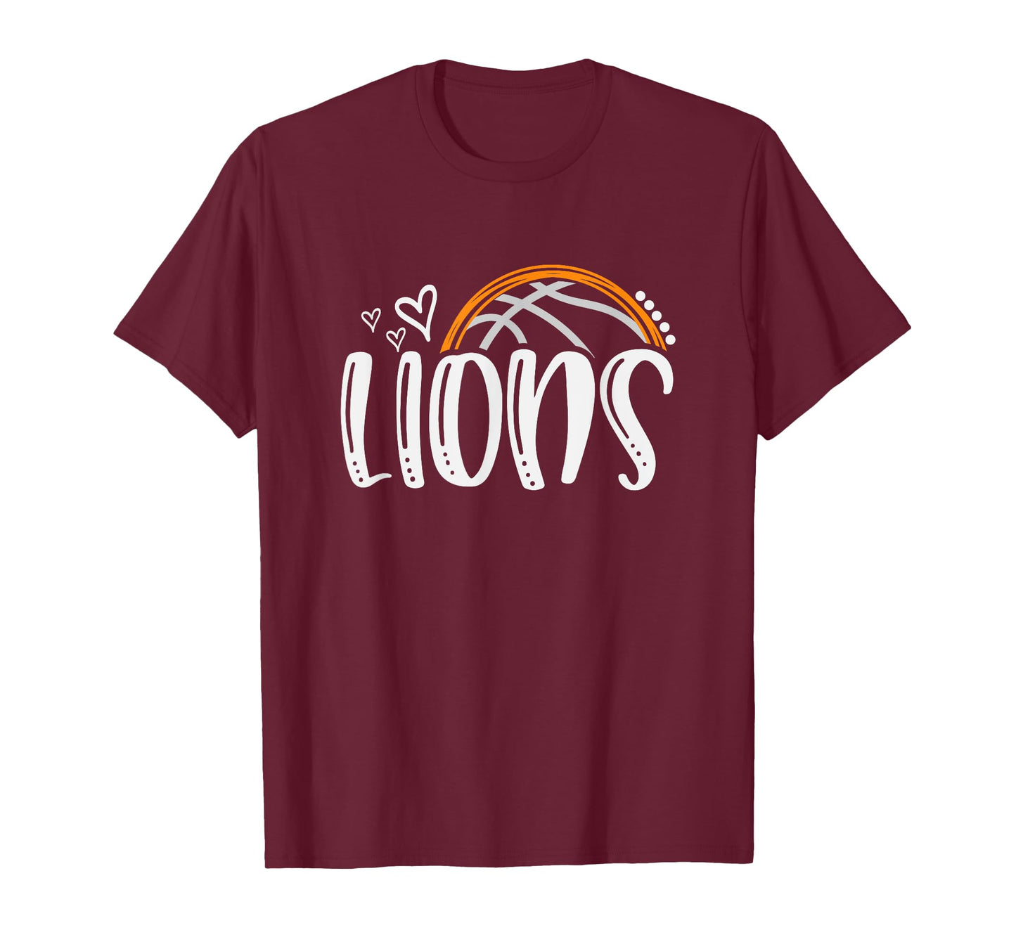 Basketball Lions School Sports Fan Team Spirit T-Shirt
