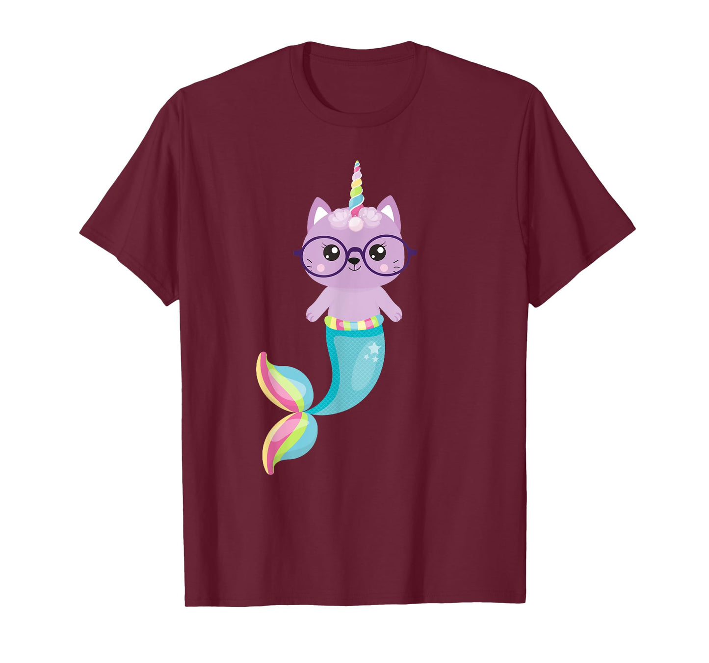 Caticorn Mermaid Unicorn Cat T-Shirt