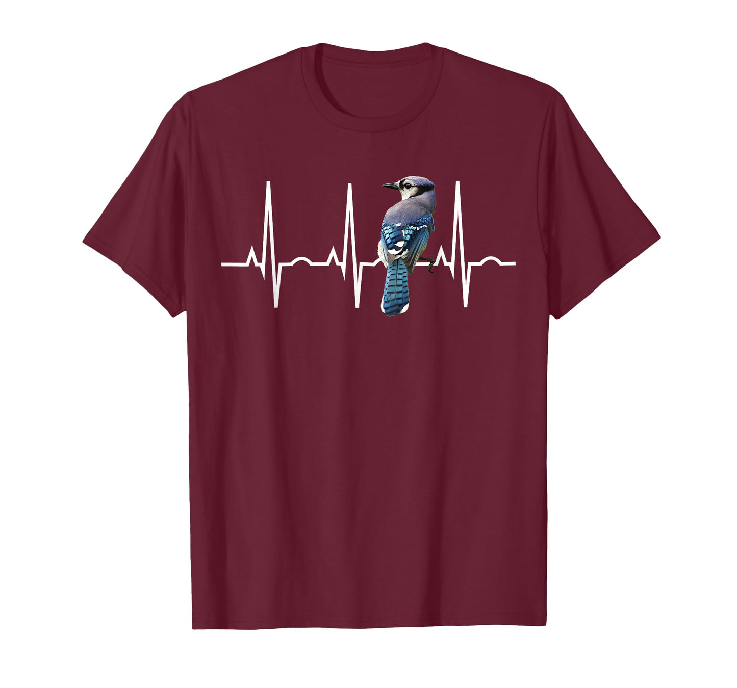 Blue Jay Shirt for Birders - Bluejay Heartbeat T-Shirt T-Shirt