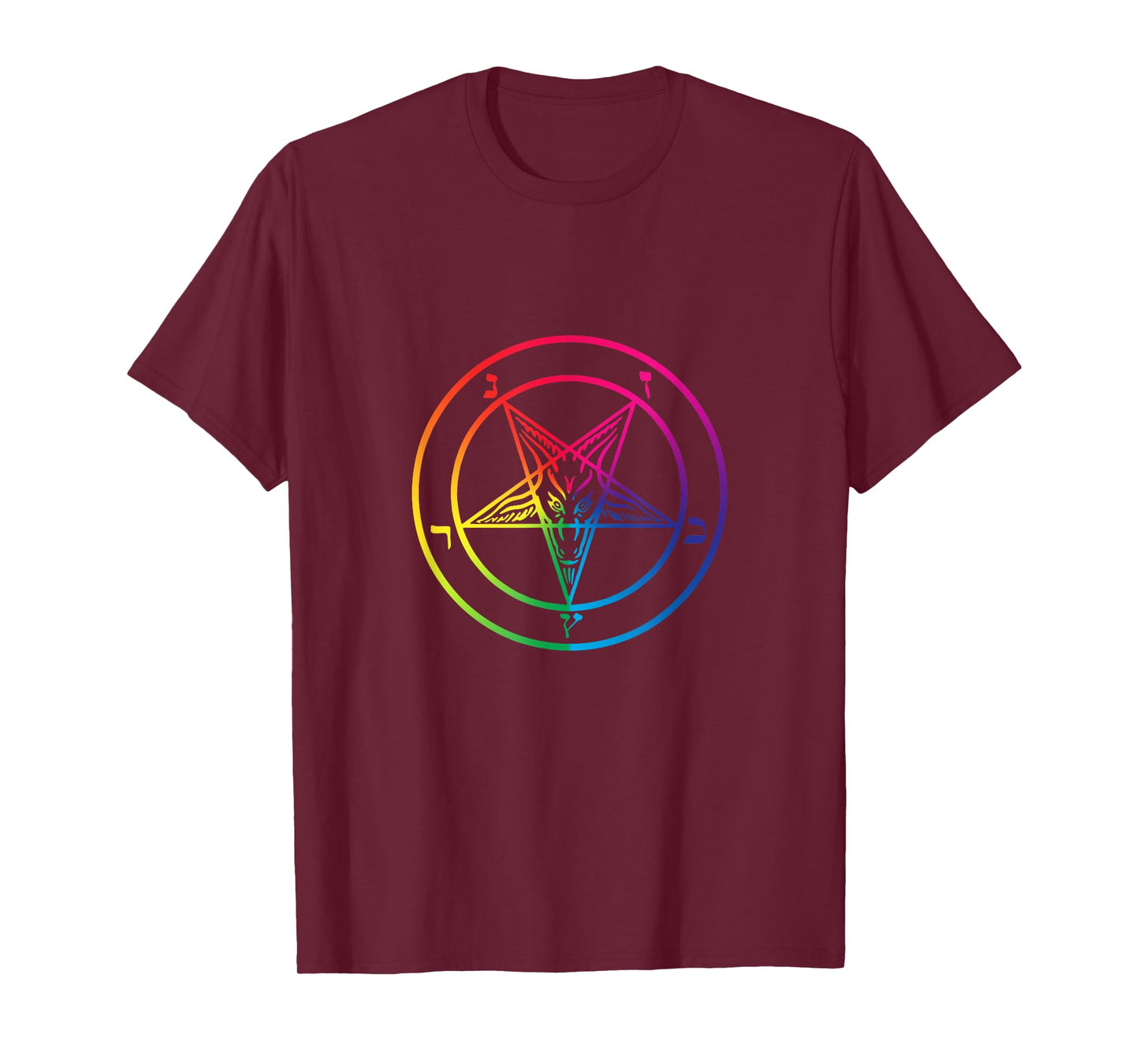 Rainbow Pentagram From The Satanic Flag Graphic T-Shirt