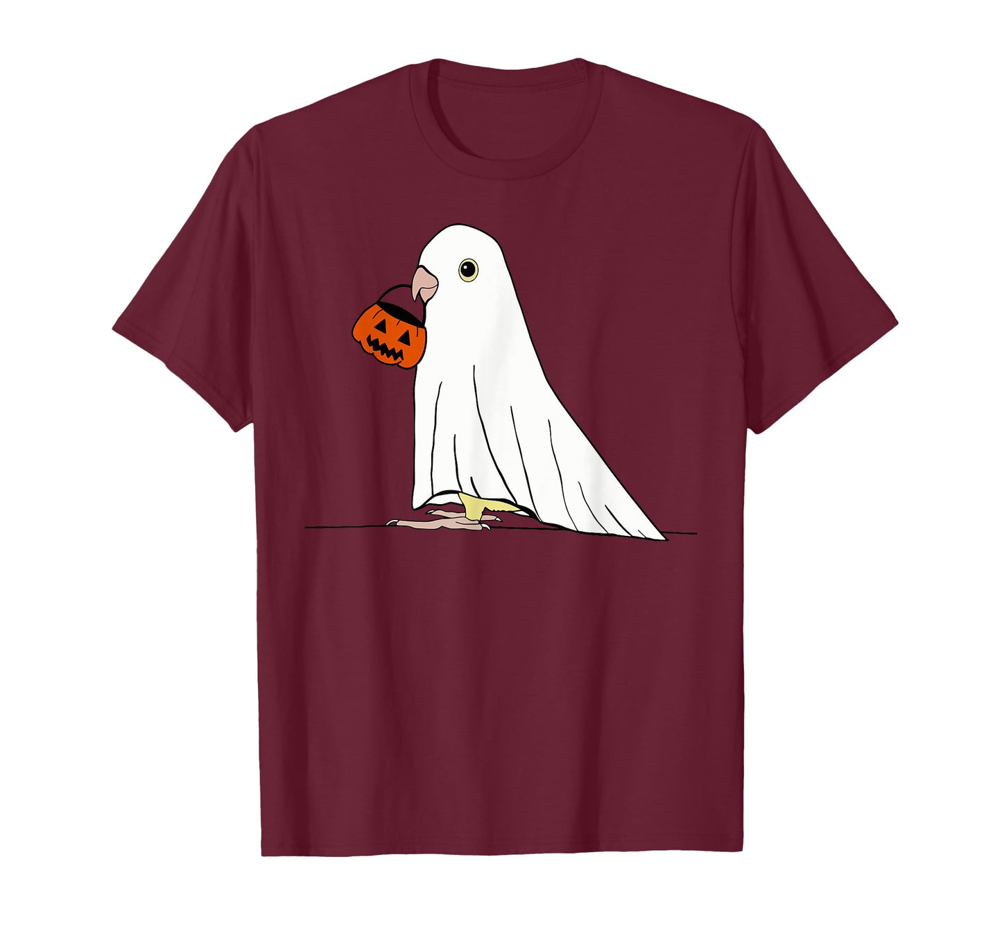 Parrot Ghost Pumpkin Funny Birds Lover Halloween Costume T-Shirt
