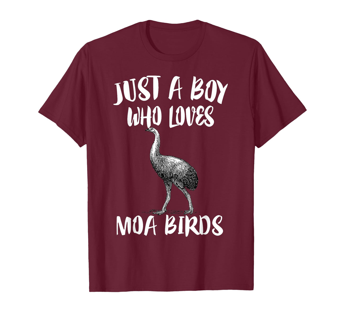 Just A Boy Who Loves Moa Birds Birding T-Shirt