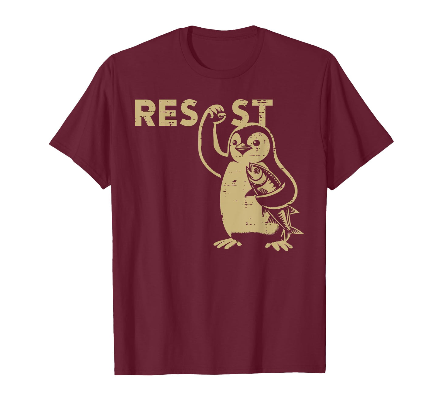Resist Penguin Funny Resist Protest Resistance Men Women Kid T-Shirt