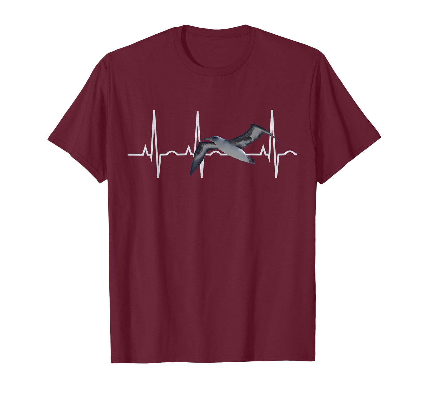 Albatross Shirt - Laysan Albatross Birder Heartbeat T-Shirt