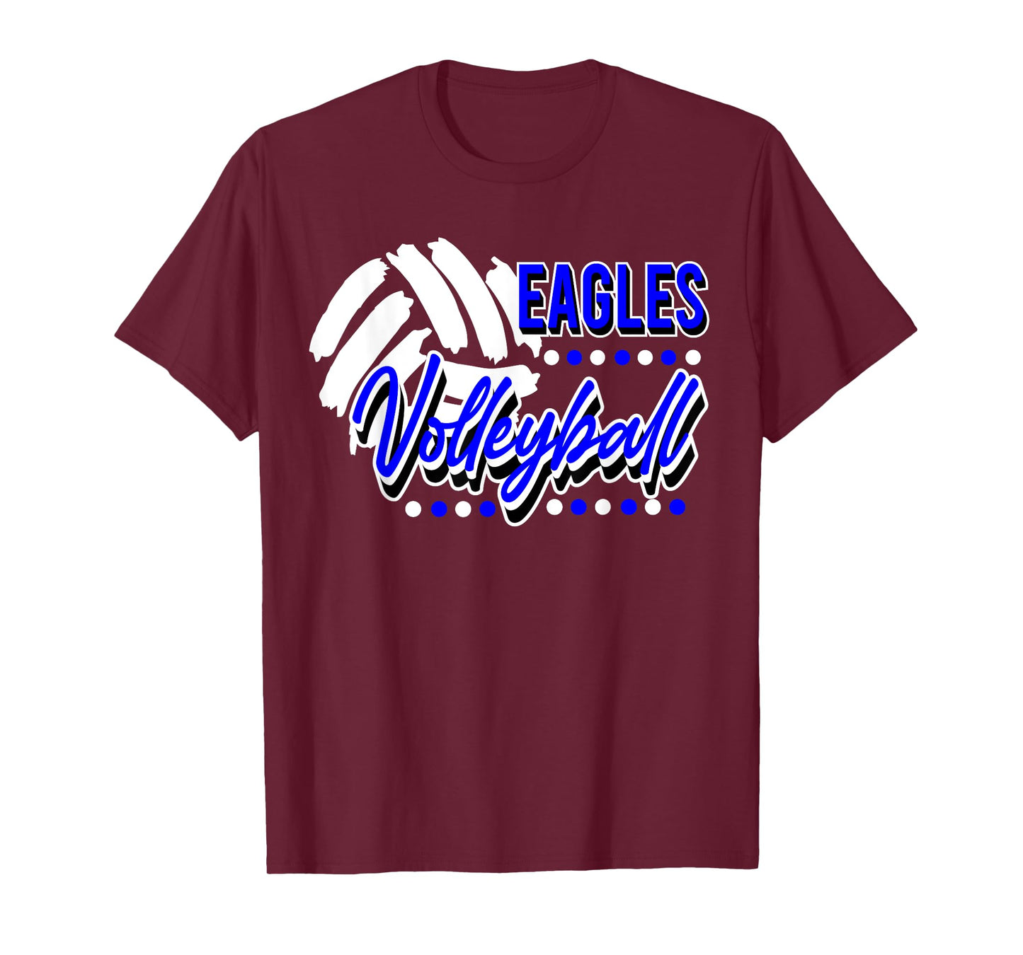 Blue Eagles Volleyball Mom School Spirit Game Day Mascot T-Shirt
