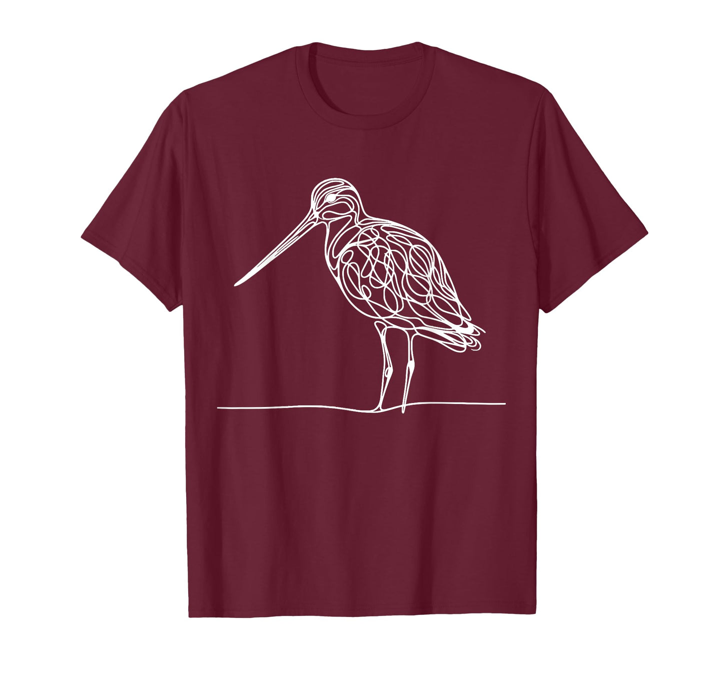 Line Art Bird & Ornithologist Marbled Godwit T-Shirt