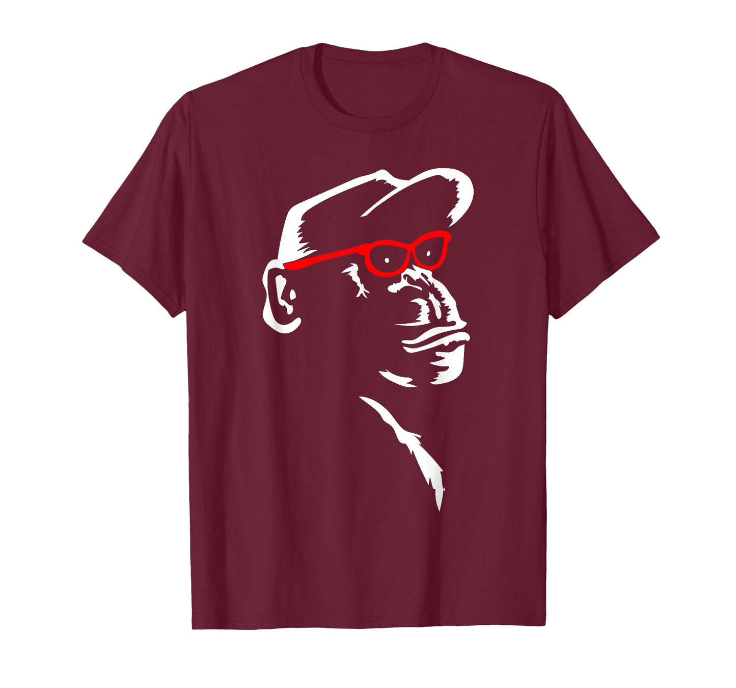 Monkey With Red Glasses Funny Animal Lover Cool T-Shirt