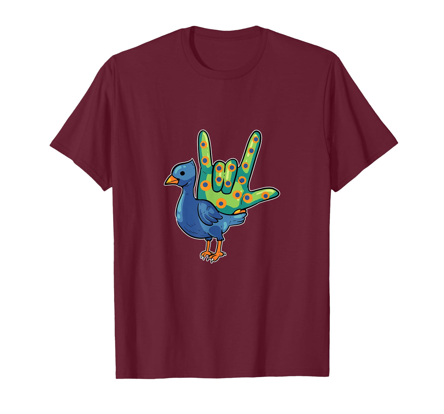 Asl Ily Shirt American Sign Language bird I love You Gift T-Shirt