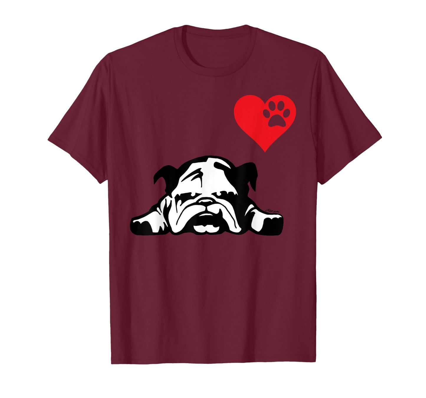 English Bulldog TShirt I LOVE MY ENGLISH BULLDOG DOG Men Women Girls Kids T-Shirt