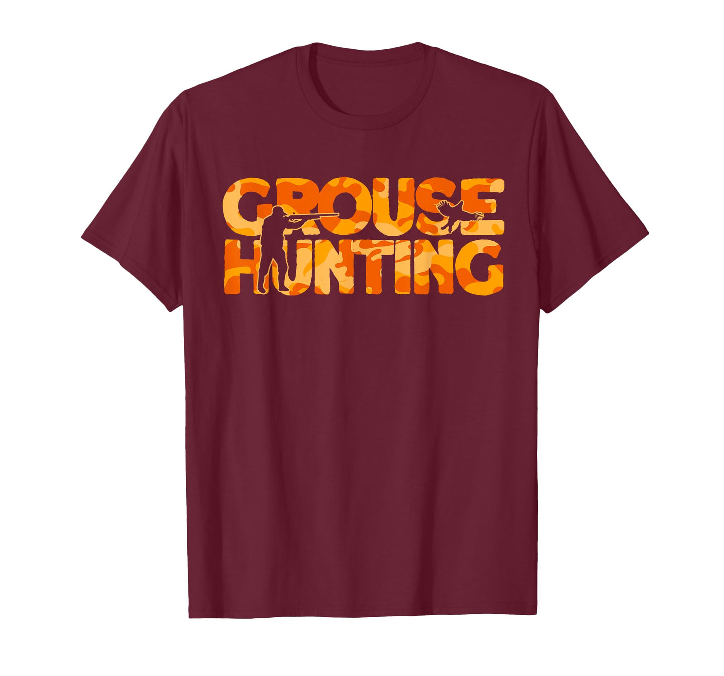Grouse Hunter Orange Camouflage Grouse Hunting T-Shirt