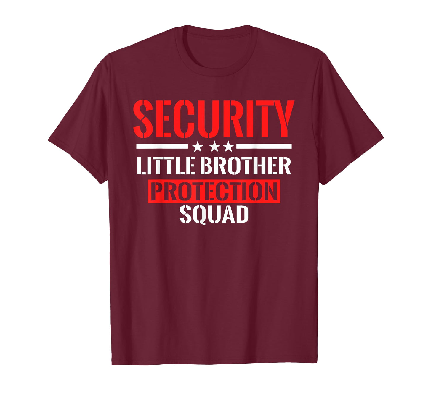 Security Little Brother Protection Squad Birthday Bro Party T-Shirt