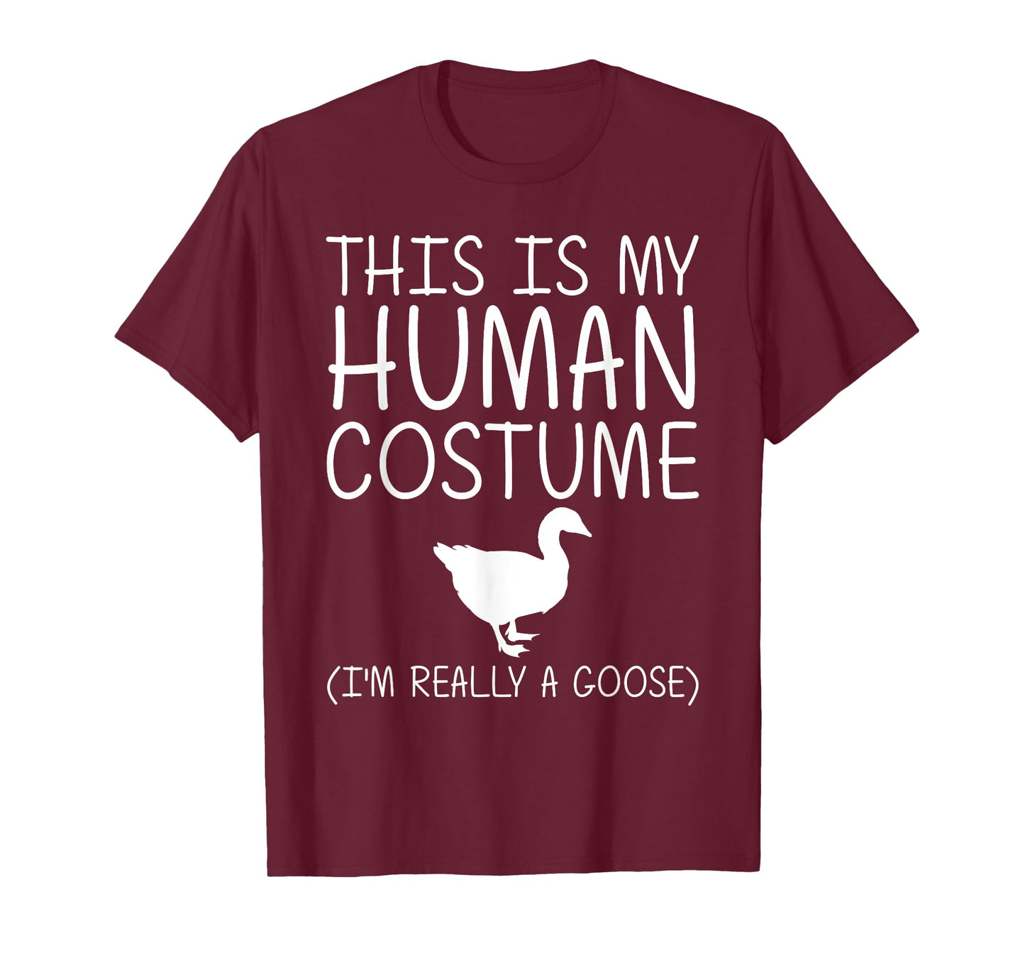 Goose Easy Halloween Human Costume Waterfowl Animal DIY Gift T-Shirt