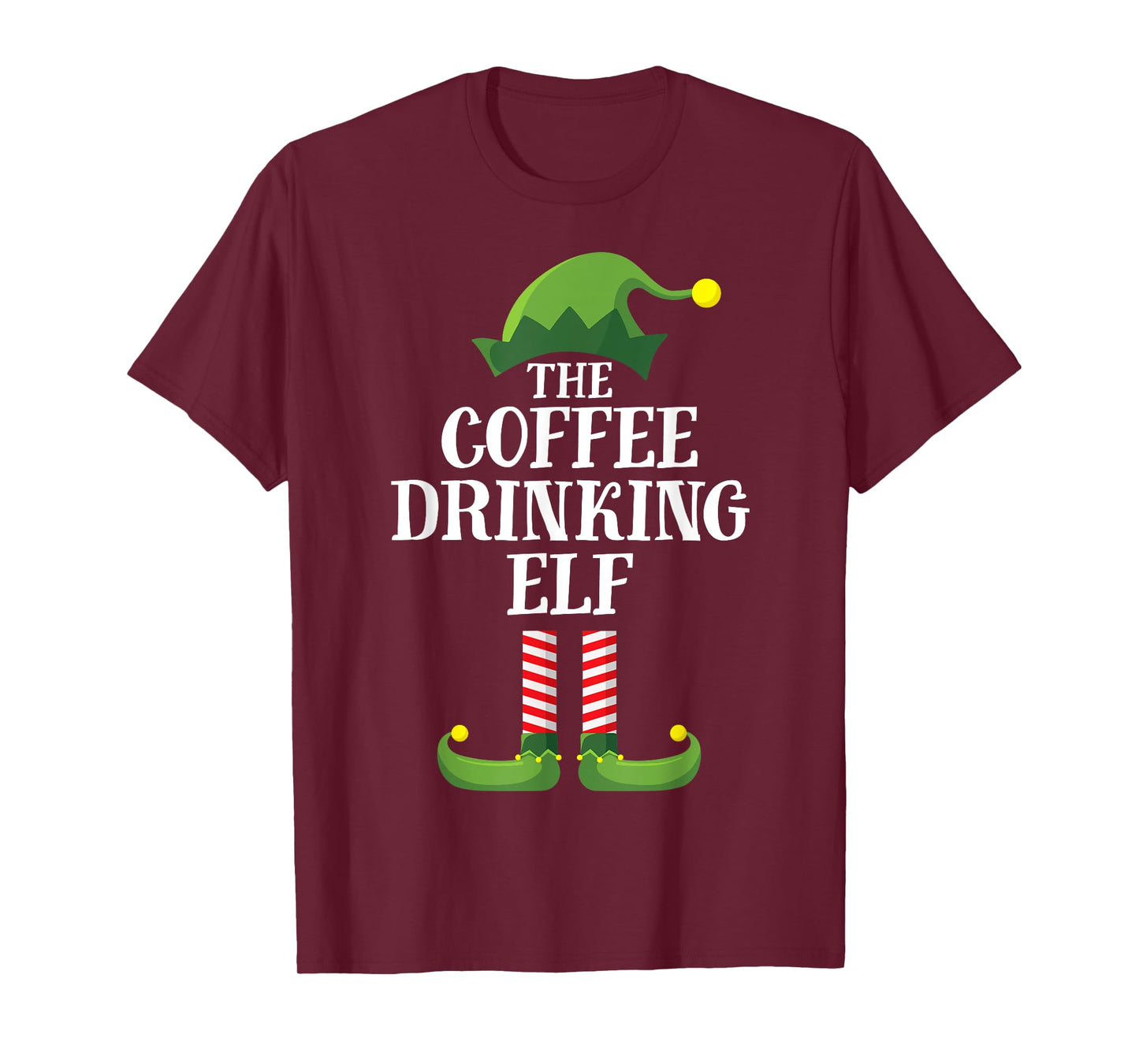 Coffee Elf Shirt Matching Family Group Funny Christmas T-Shirt