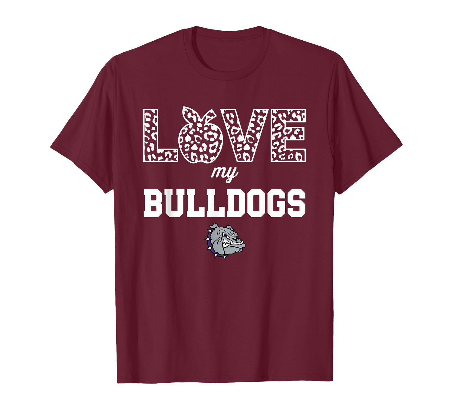 Brownsburg Bulldogs Logo Love My Team HS T-Shirt