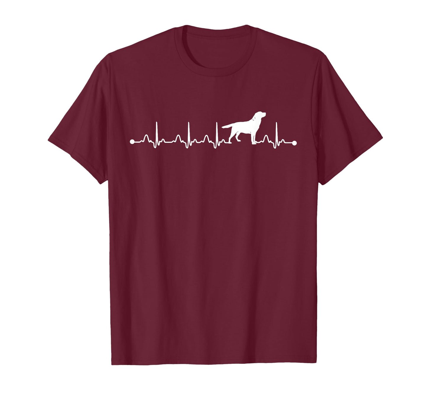 Labrador Retriever Heartbeat ECG Funny Dog Mom Men Women Girls Kids T-Shirt