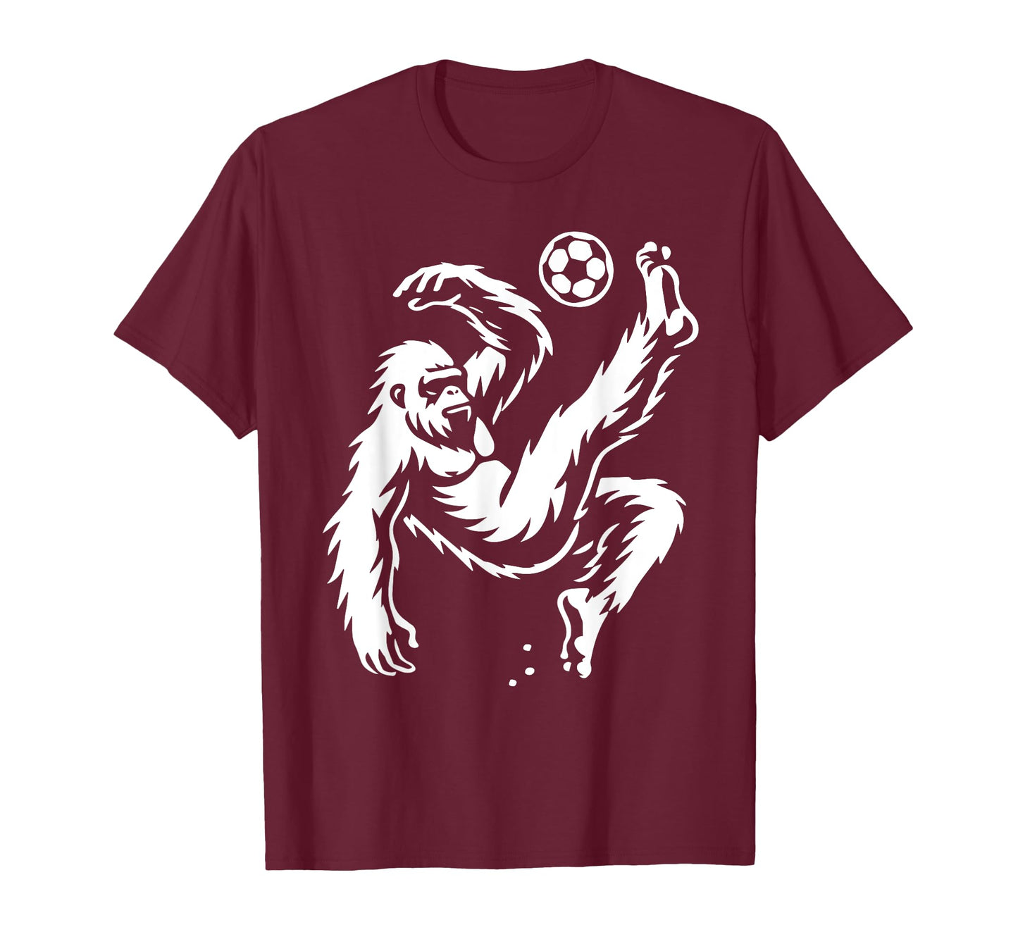 Funny Bigfoot Playing Soccer, Sasquatch Bicycle Kick Soccer T-Shirt