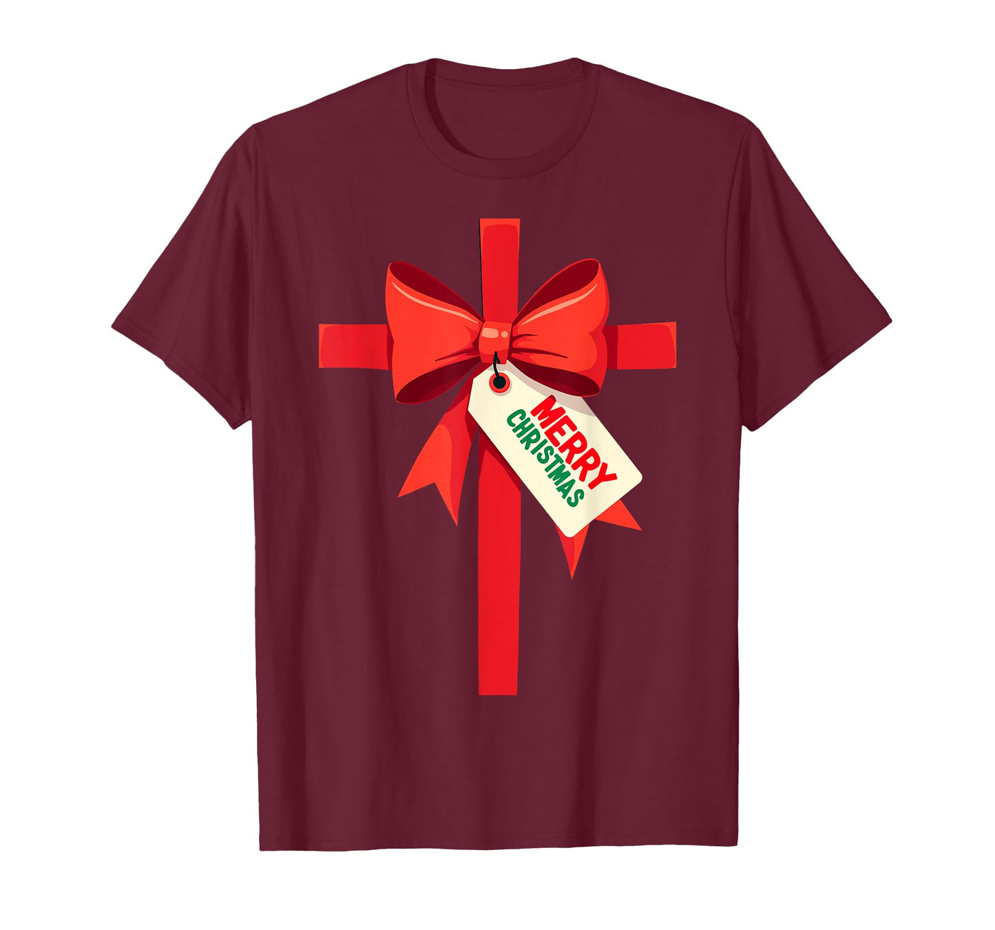 Funny Christmas Bow Xmas Present Costume Merry Christmas T-Shirt