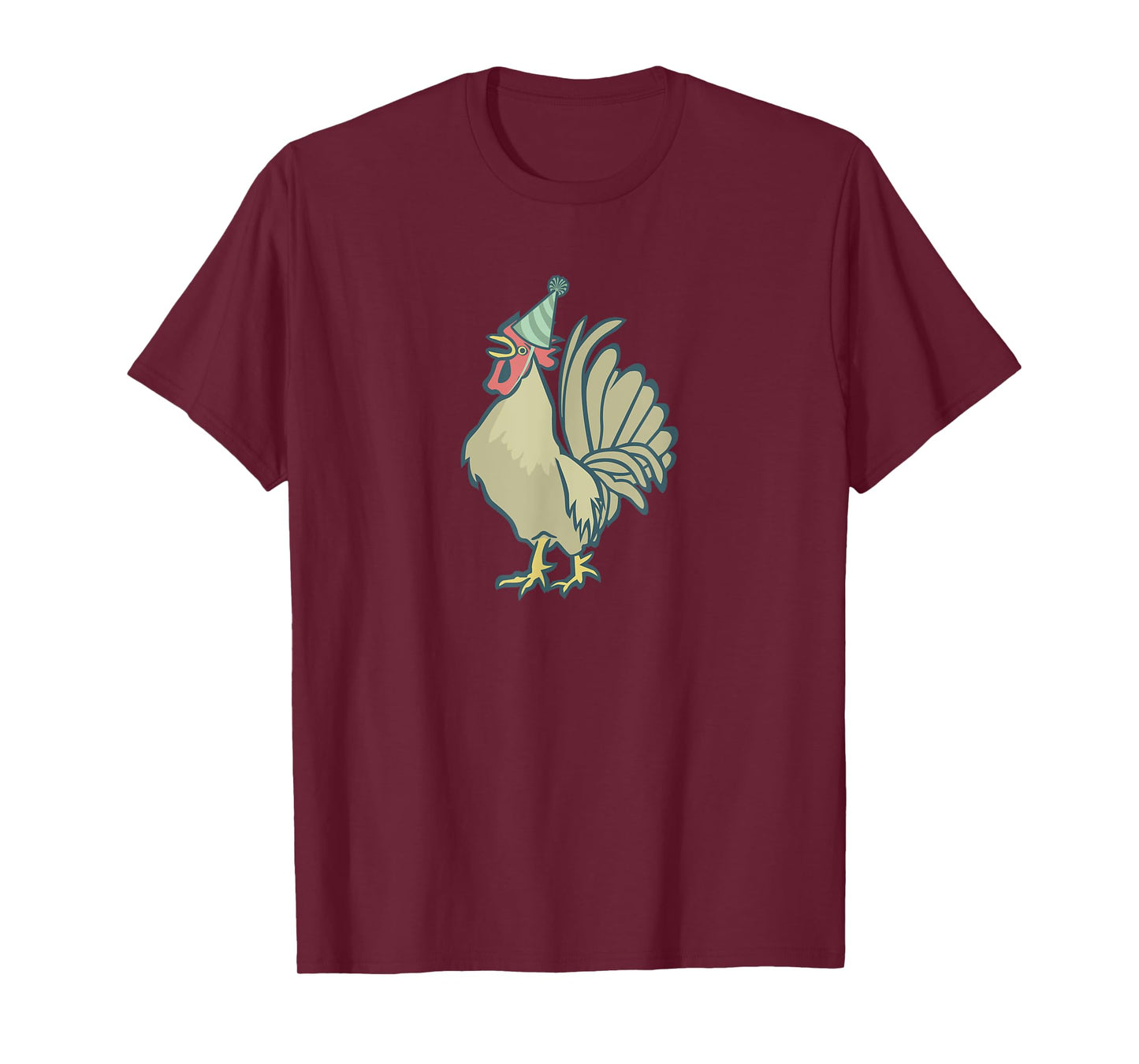 Birthday Rooster T-Shirt, Chicken Birthday Hat Rooster Kids T-Shirt