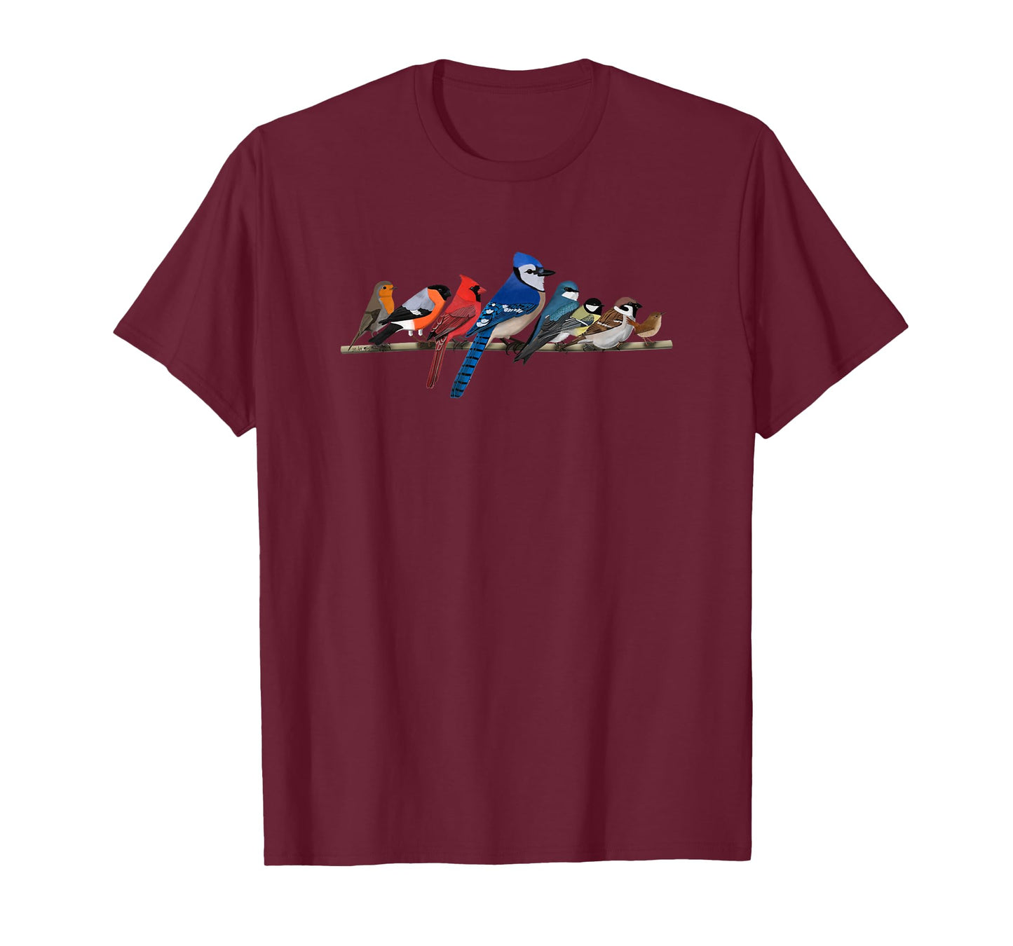 Garden Birds Blue Jay Bullfinch Ornithologist Biologist T-Shirt