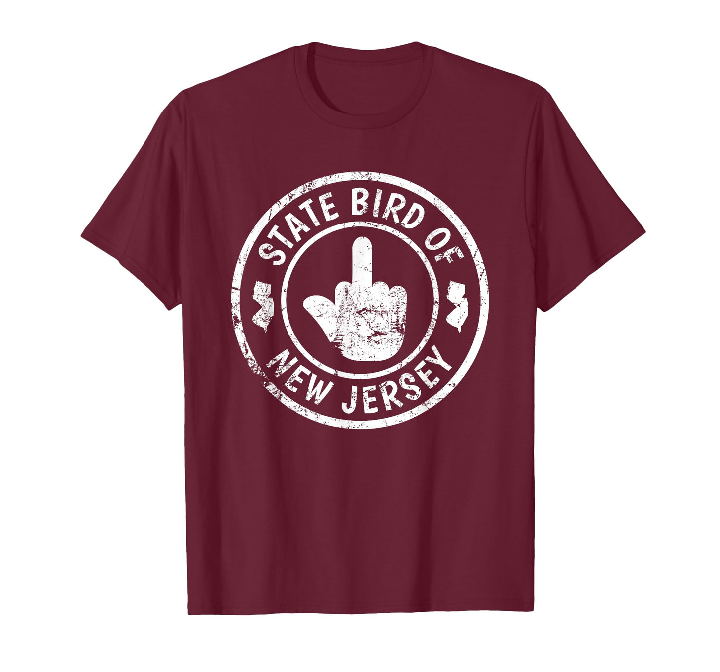 State Bird Of New Jersey Middle Finger Funny Distressed T-Shirt